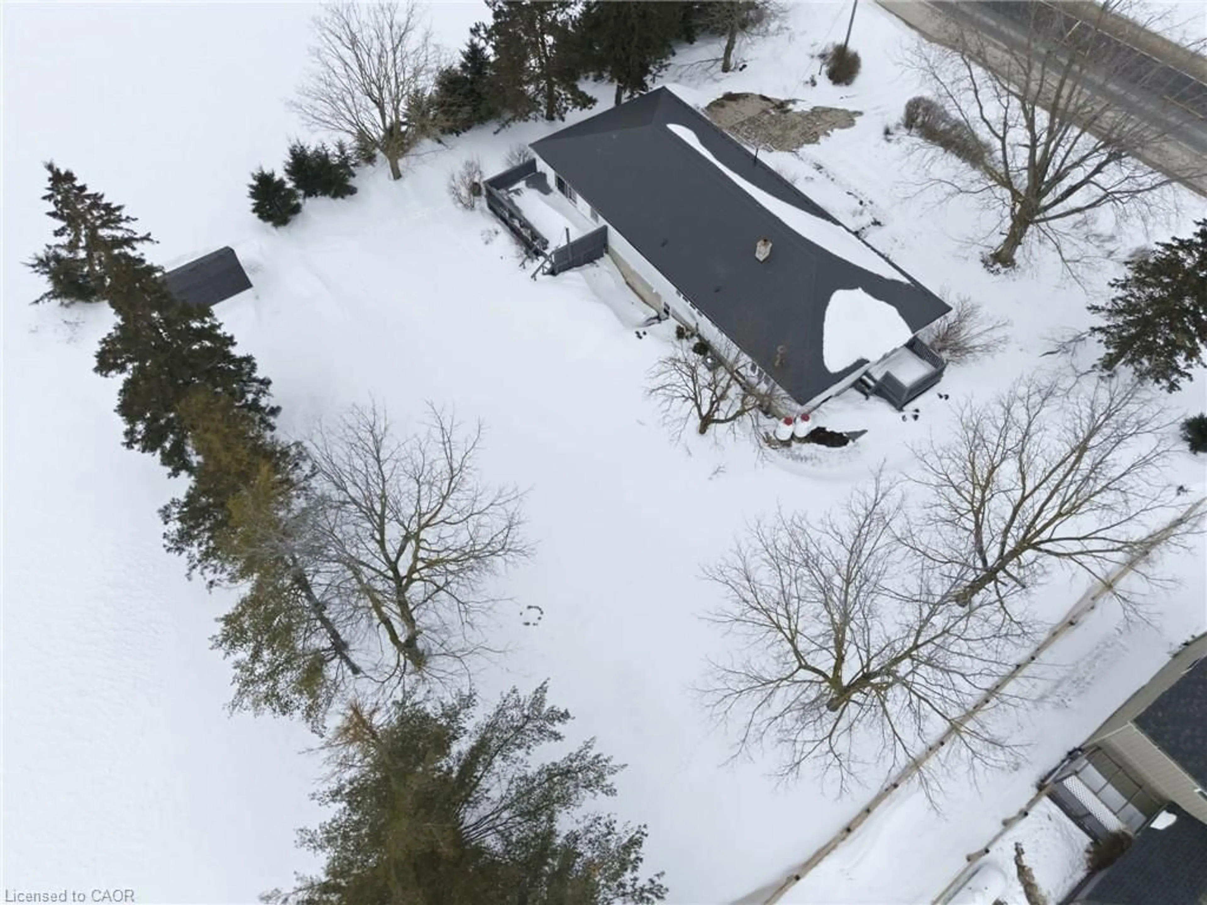 A pic from outside/outdoor area/front of a property/back of a property/a pic from drone, street for 8678 Perth Line 86 Line, Listowel Ontario N4W 3G8