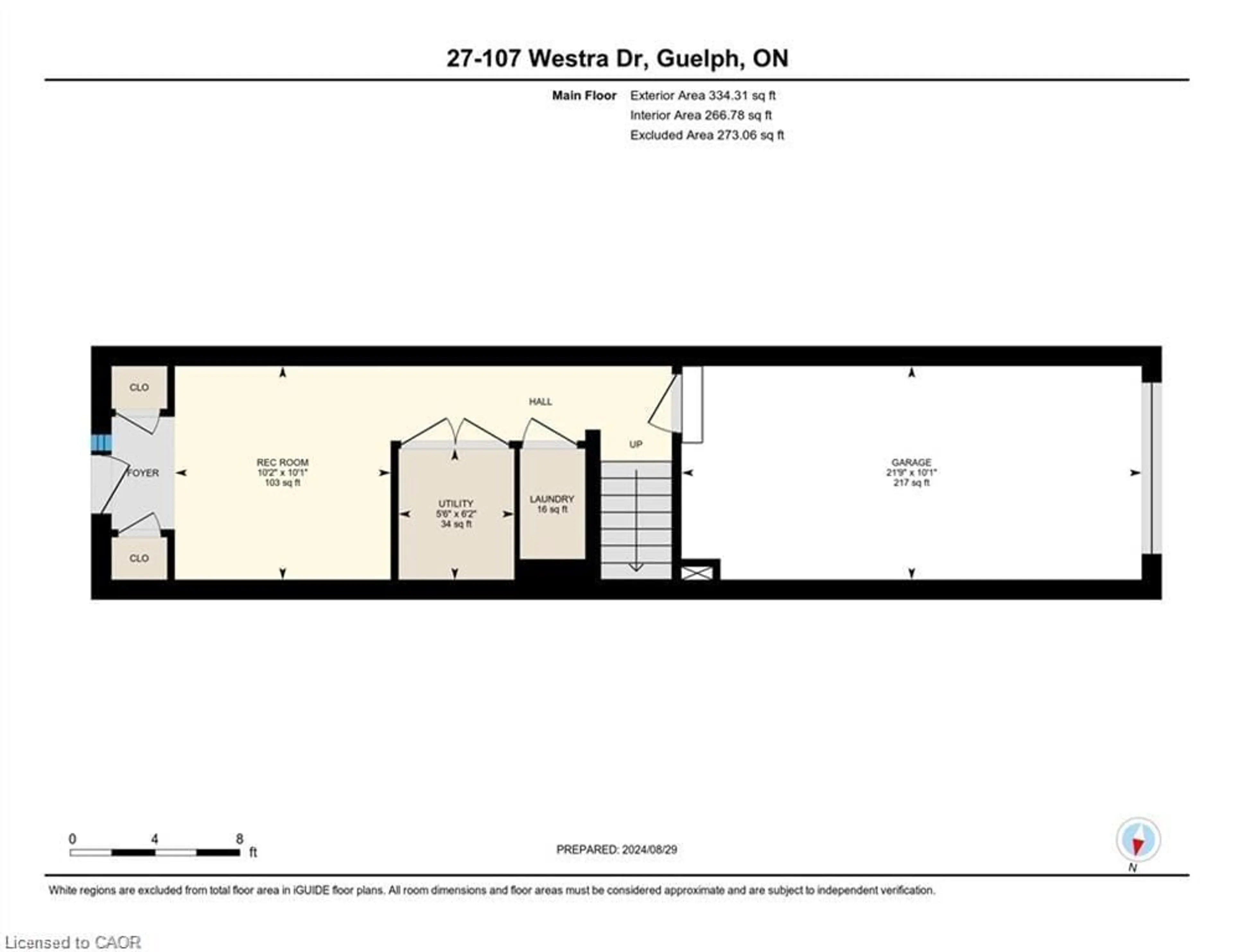 Floor plan for 107 Westra Dr #27, Guelph Ontario N1K 0B9