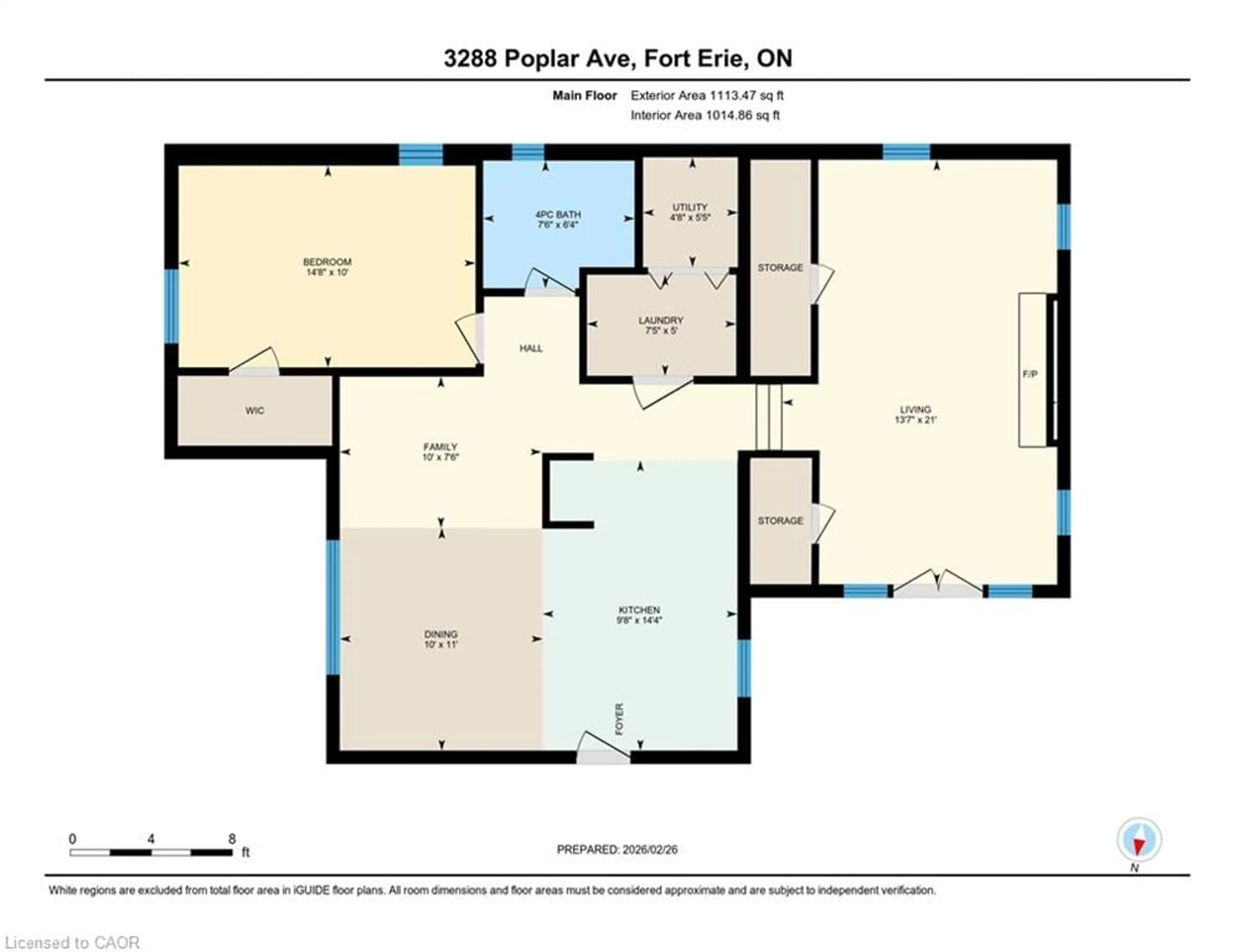 Floor plan for 3288 Poplar Ave, Ridgeway Ontario L0S 1N0