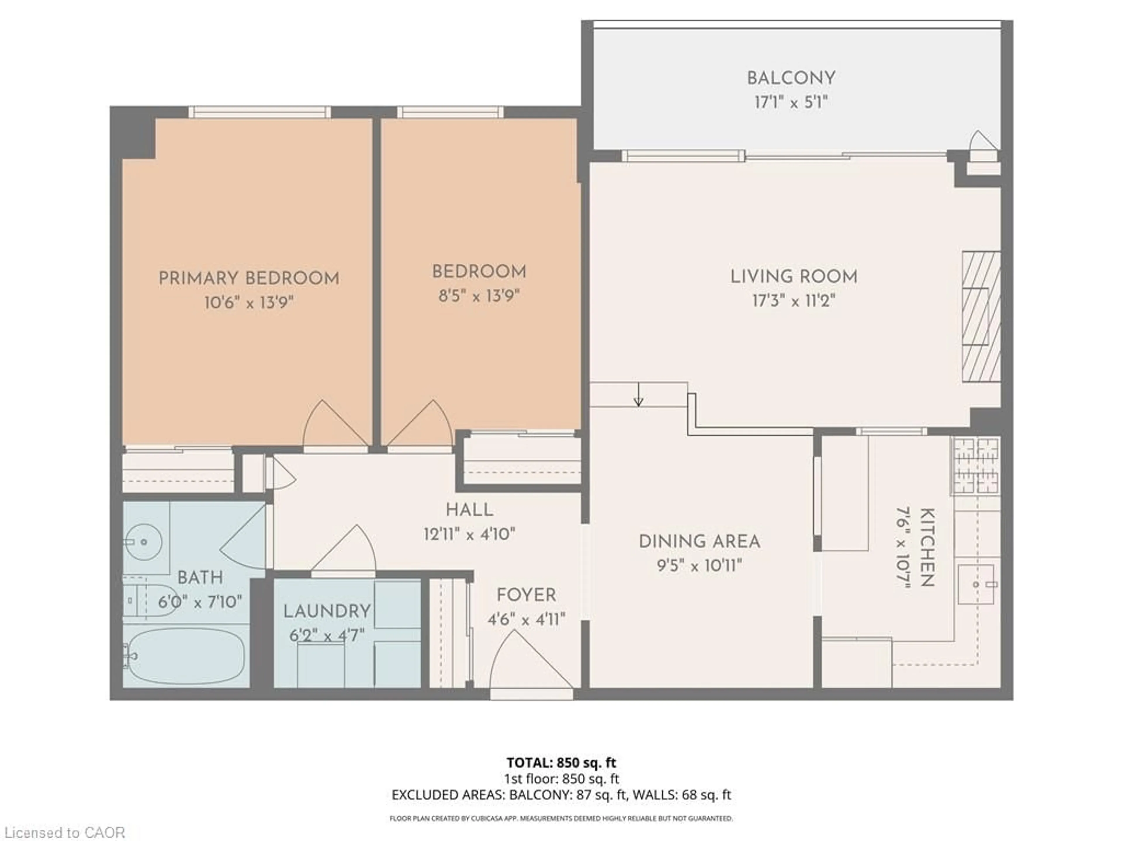 Floor plan for 1338 York Mills Rd #1603, North York Ontario M3A 3M3