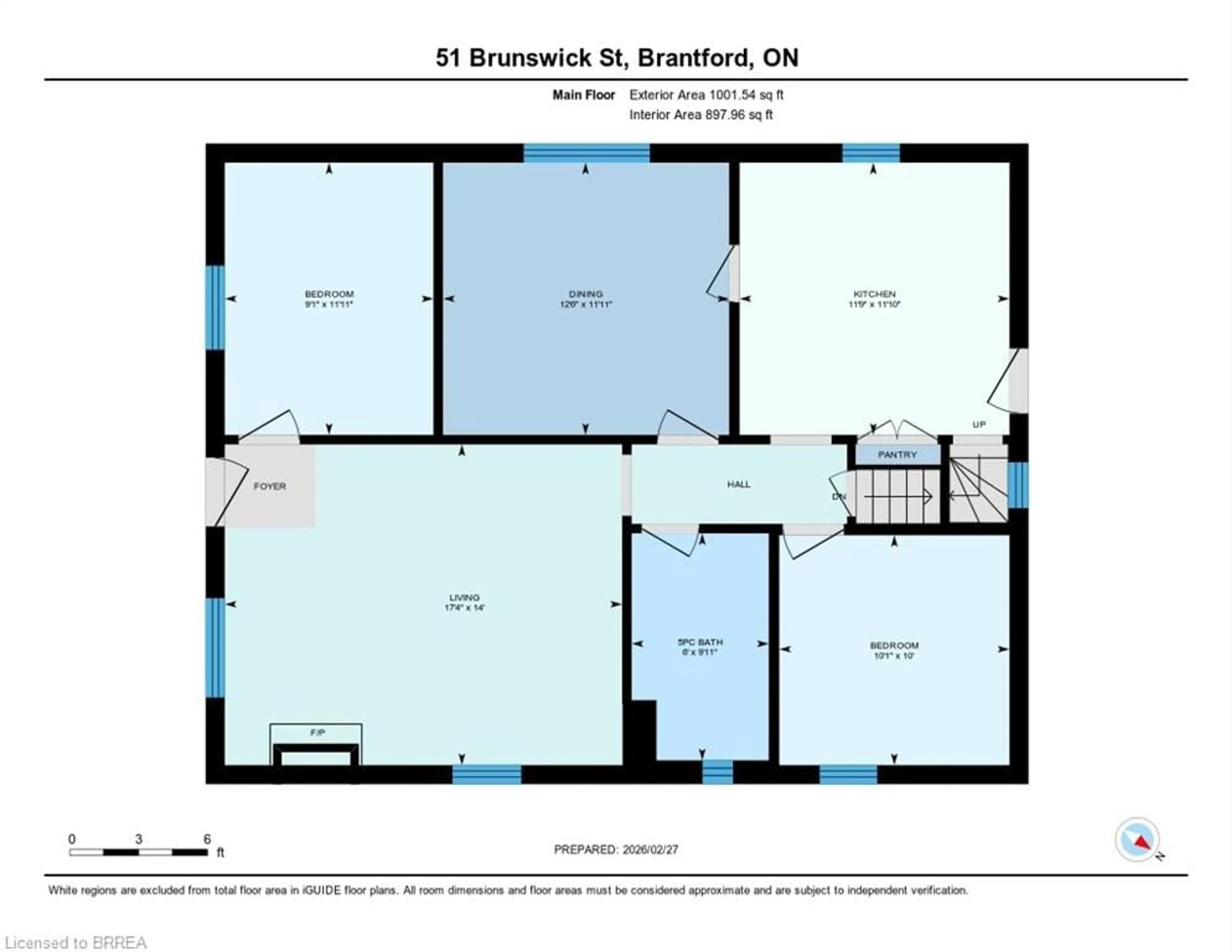 Floor plan for 51 Brunswick St, Brantford Ontario N3T 1E9