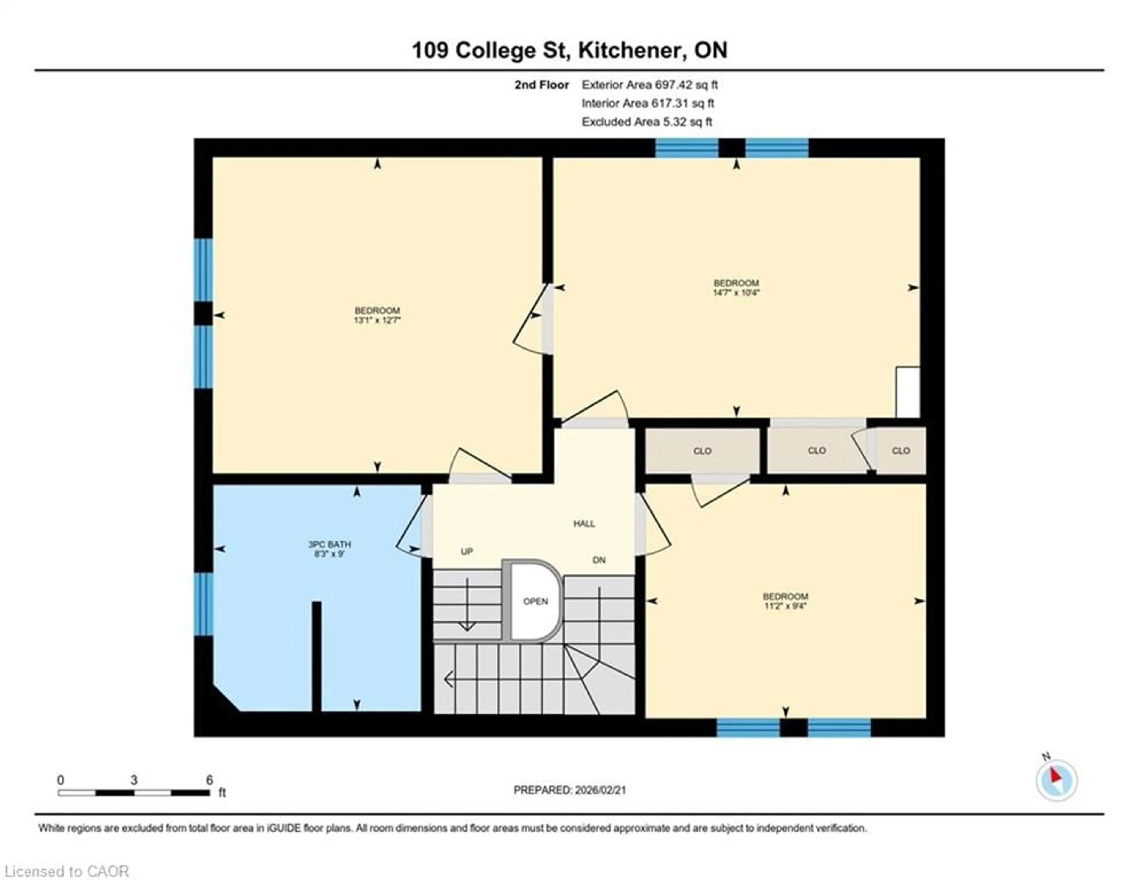 Floor plan for 109 College St, Kitchener Ontario N2H 5A2