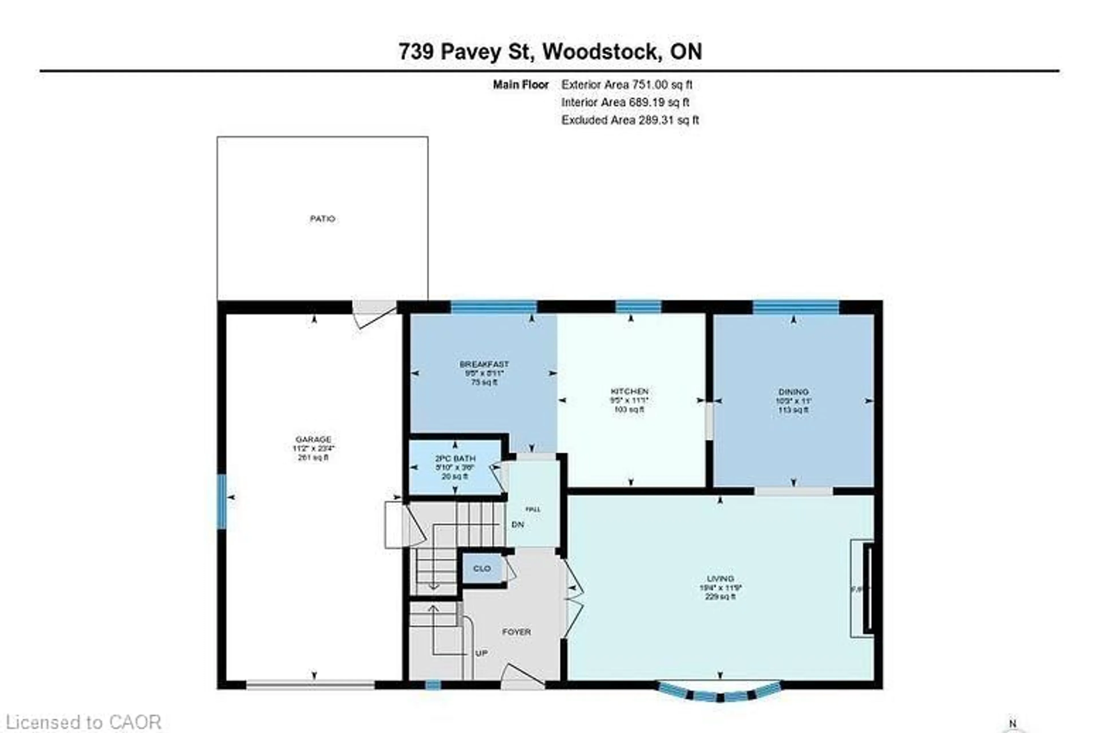 Floor plan for 739 Pavey St, Woodstock Ontario N4S 2L7