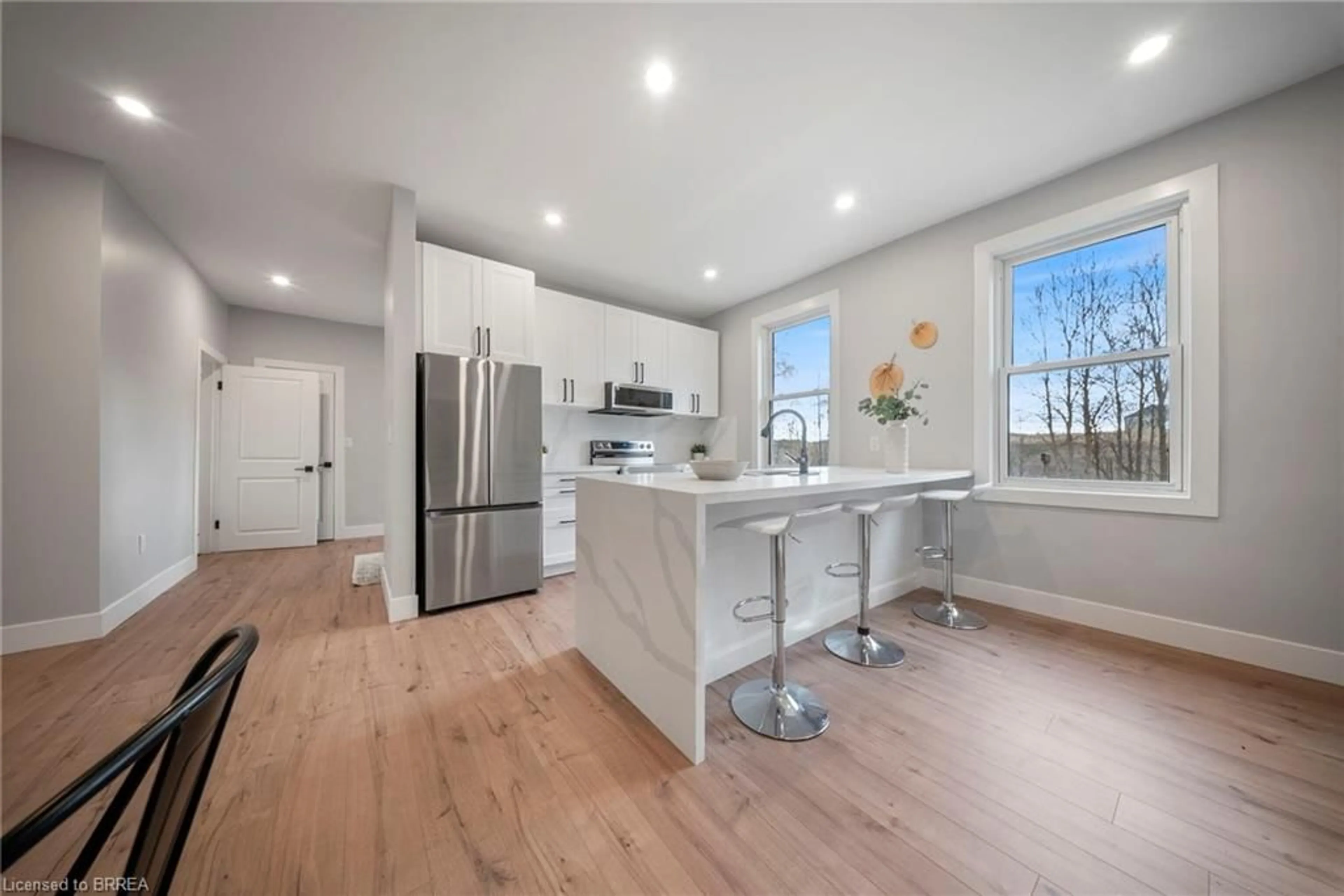 Open concept kitchen, wood/laminate floor for 52 Main Street Rockford, Rockford Ontario N0E 1Y0