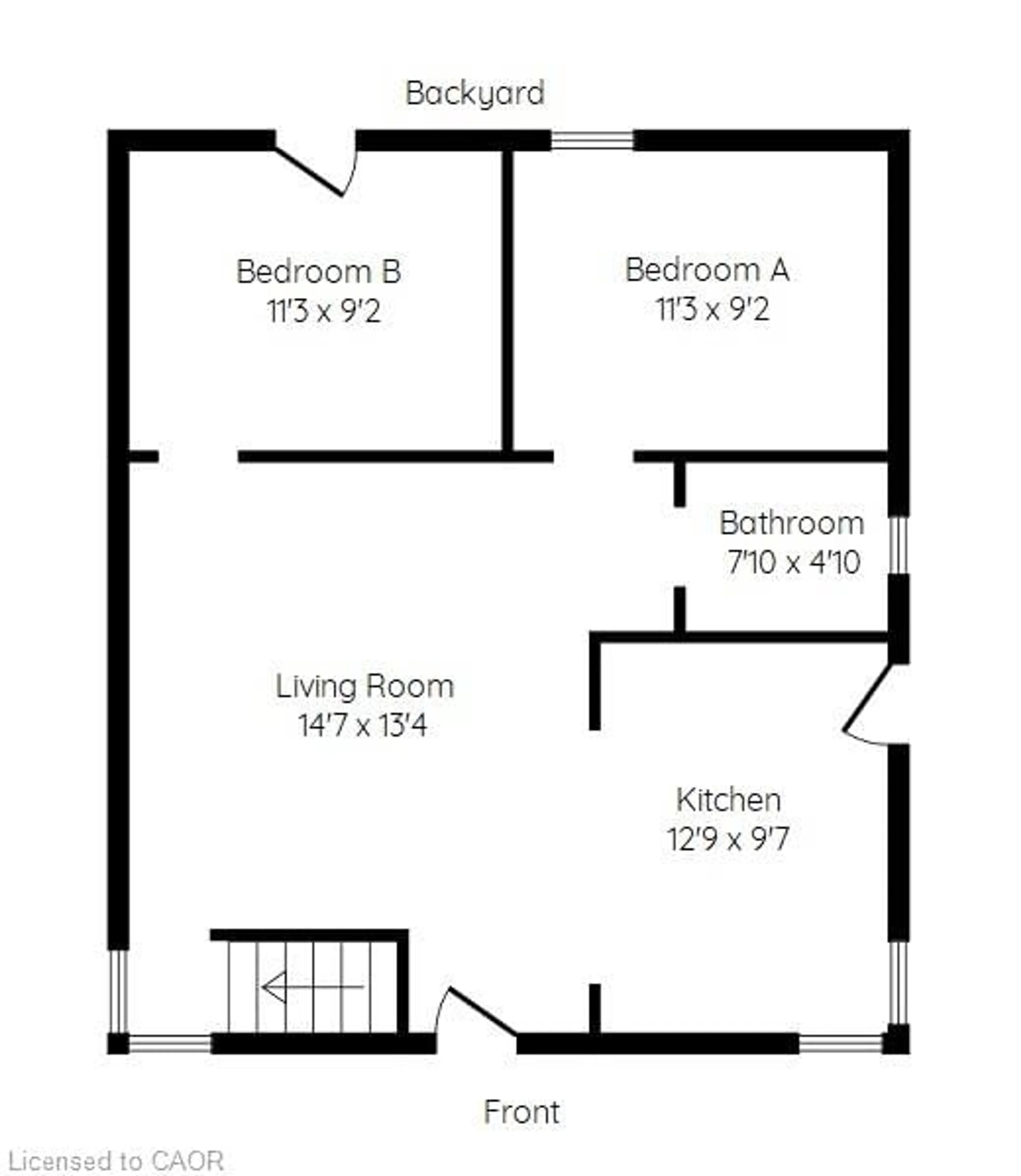 Floor plan for 166 Haddon Ave, Hamilton Ontario L8S 1Y1