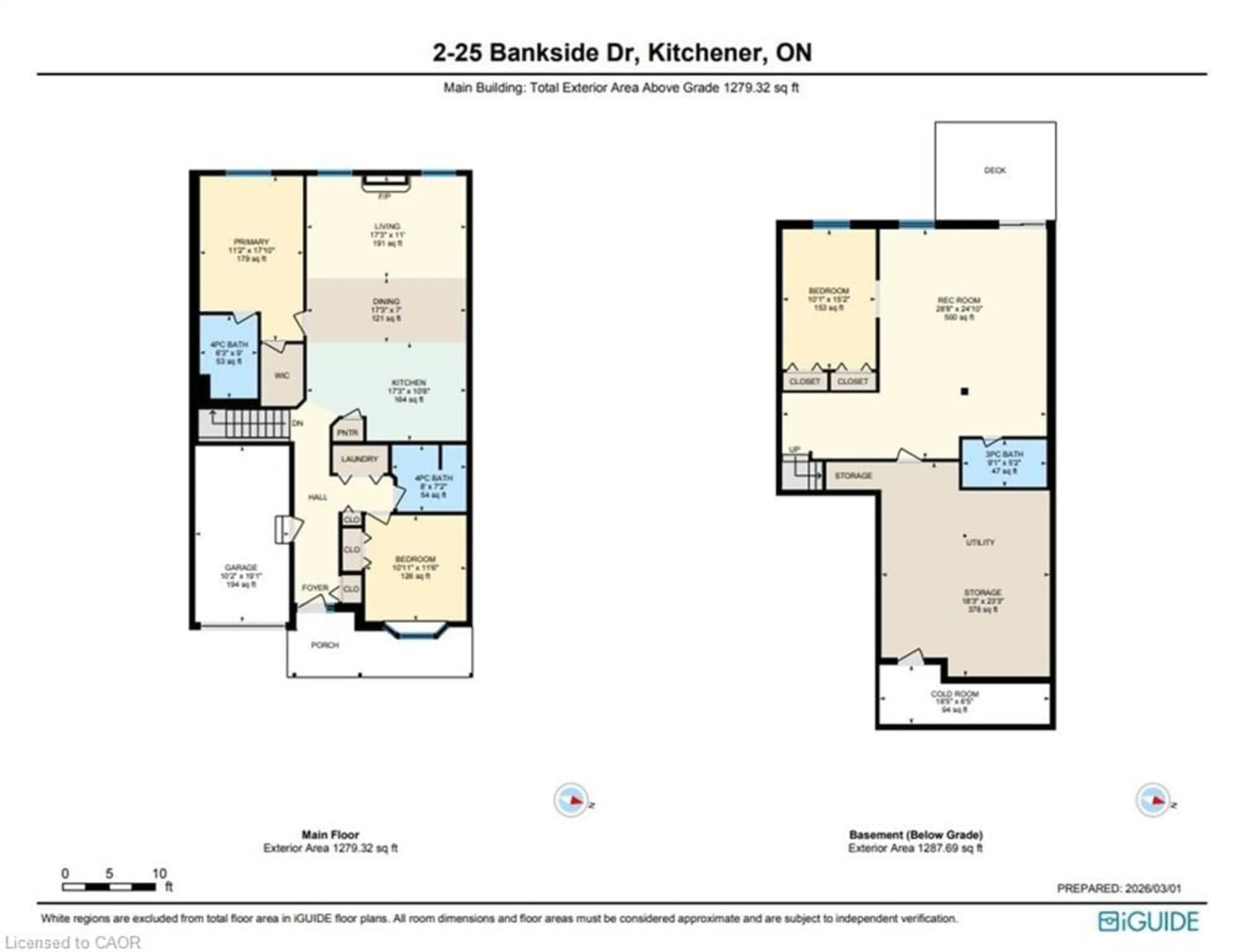 Floor plan for 25 Bankside Dr #2, Kitchener Ontario N2N 3M6