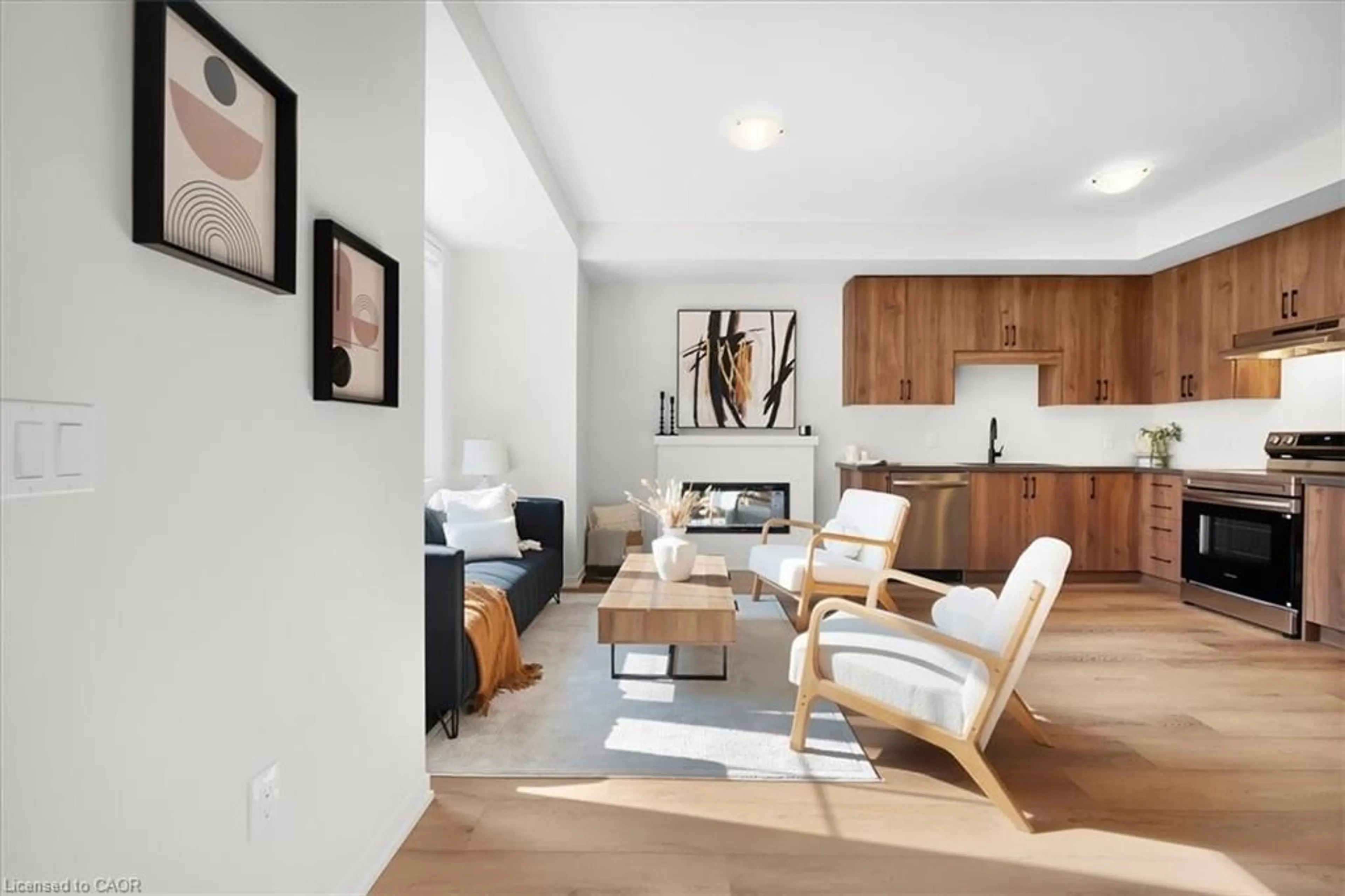 Living room with furniture, unknown for 38 Kingbird Common, Cambridge Ontario N1T 0H3