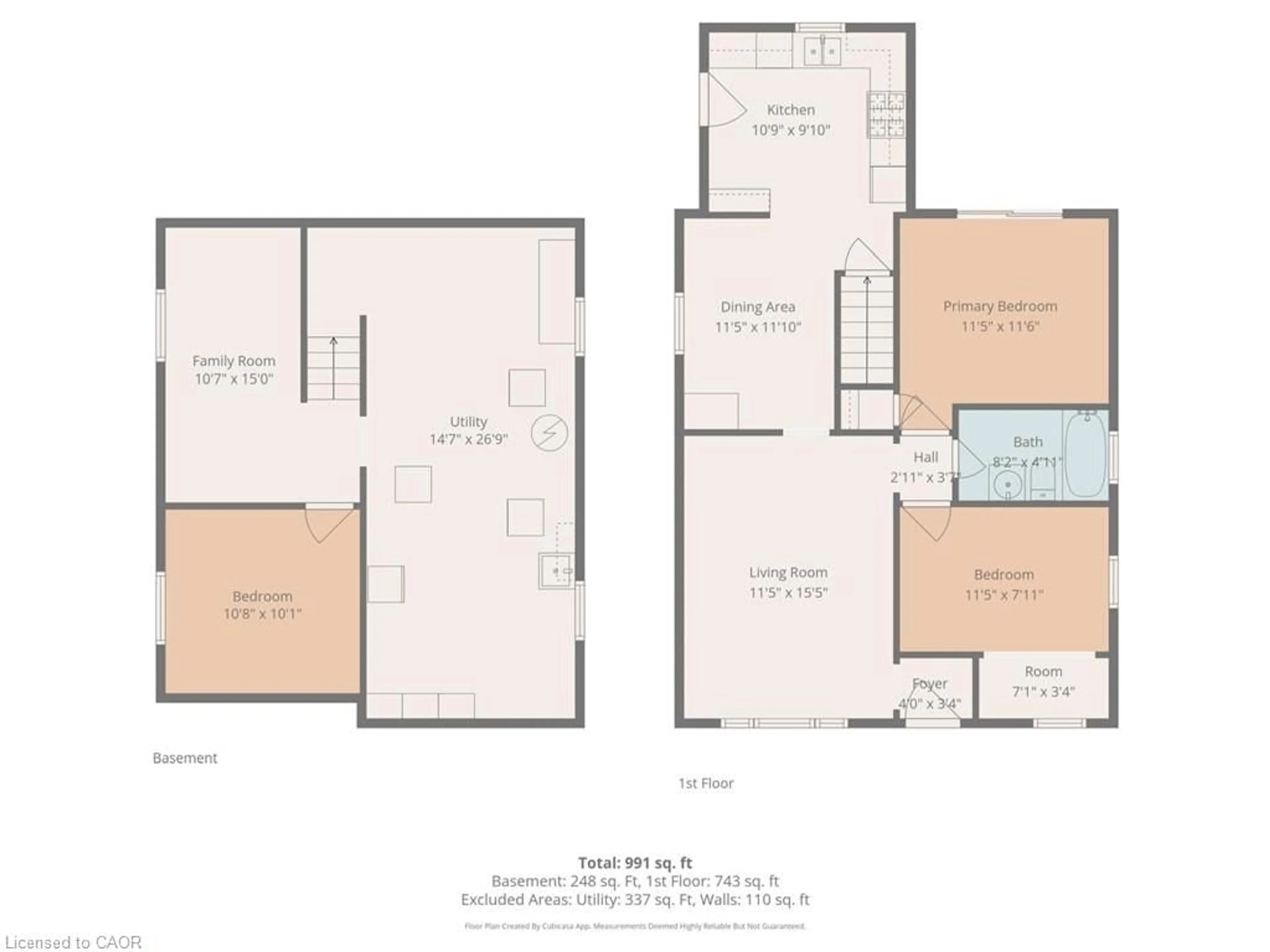 Floor plan for 116 South St, Smithville Ontario L0R 2A0
