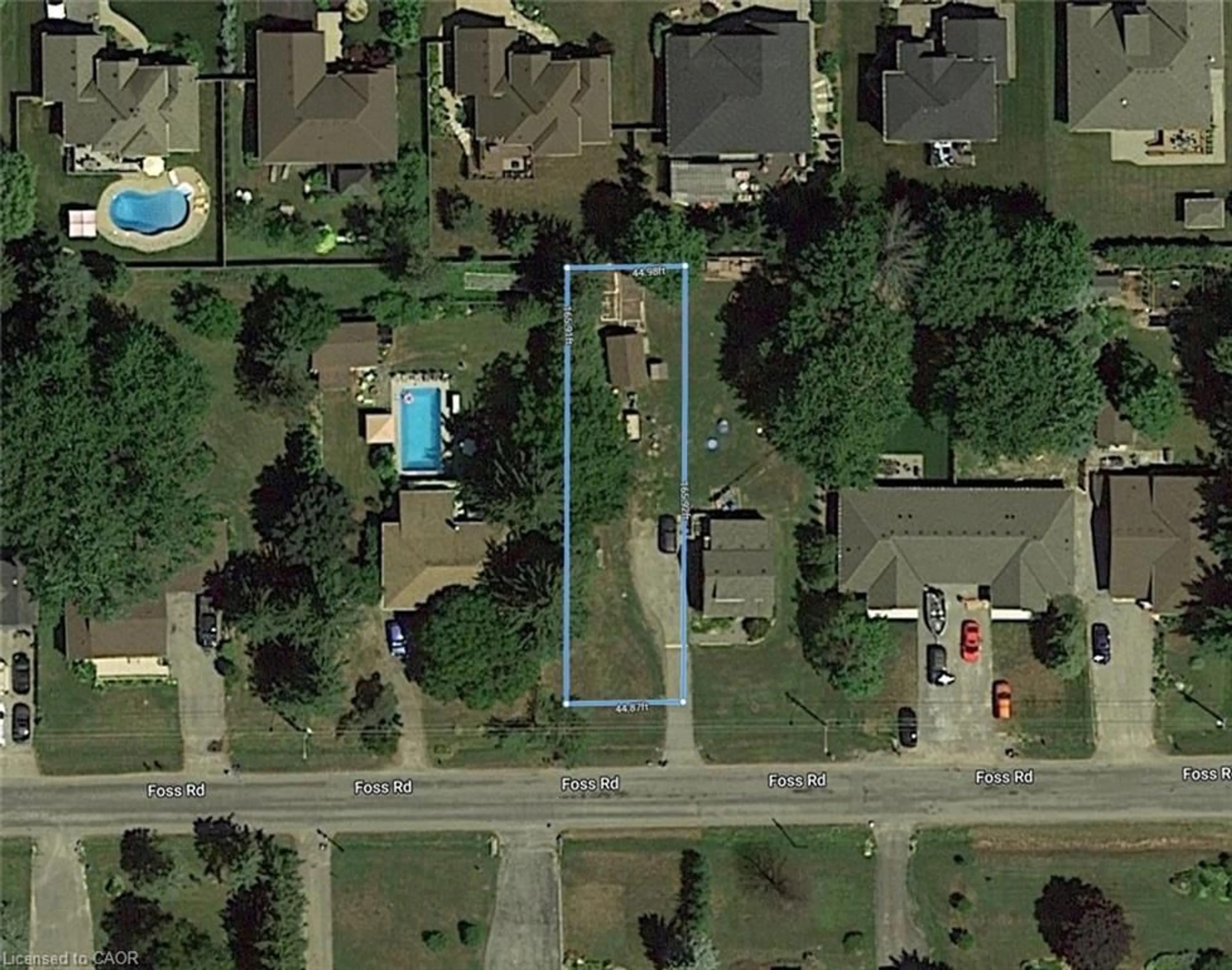 A pic from outside/outdoor area/front of a property/back of a property/a pic from drone, street for 815 Foss Rd, Fenwick Ontario L0S 1C0
