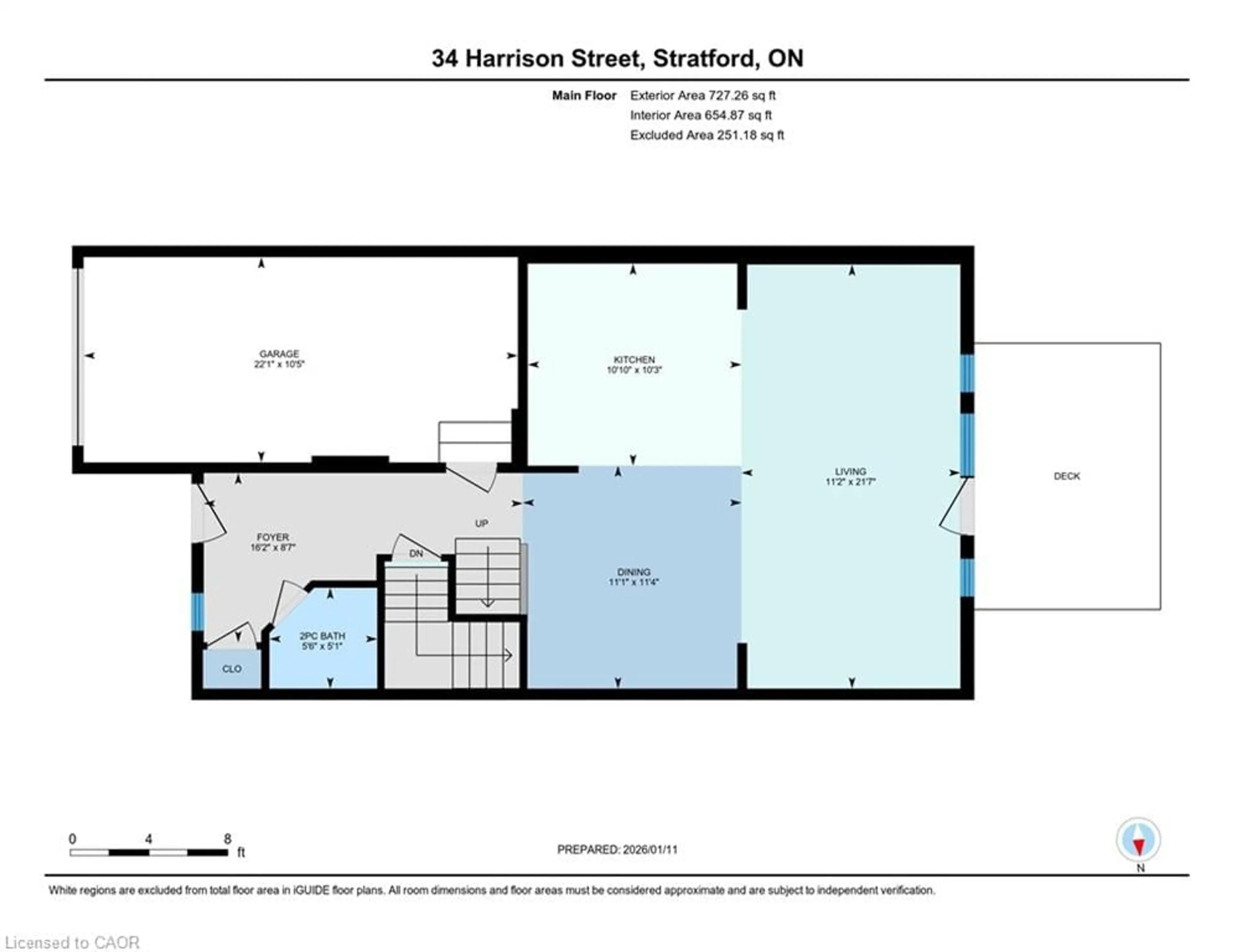 Floor plan for 34 Harrison St, Stratford Ontario N5A 0A4