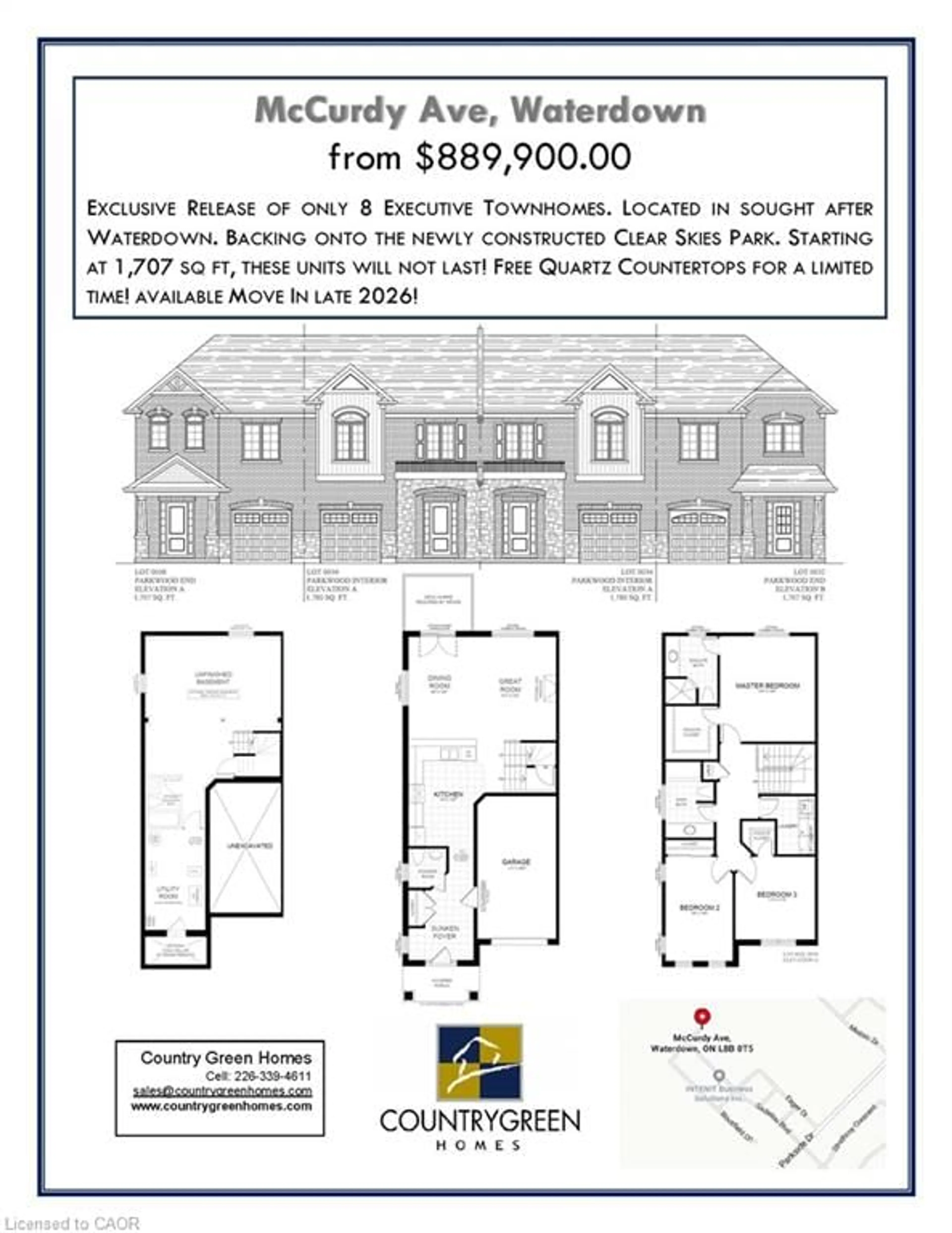Floor plan for 36 Mccurdy Ave, Waterdown Ontario L8B 0T5