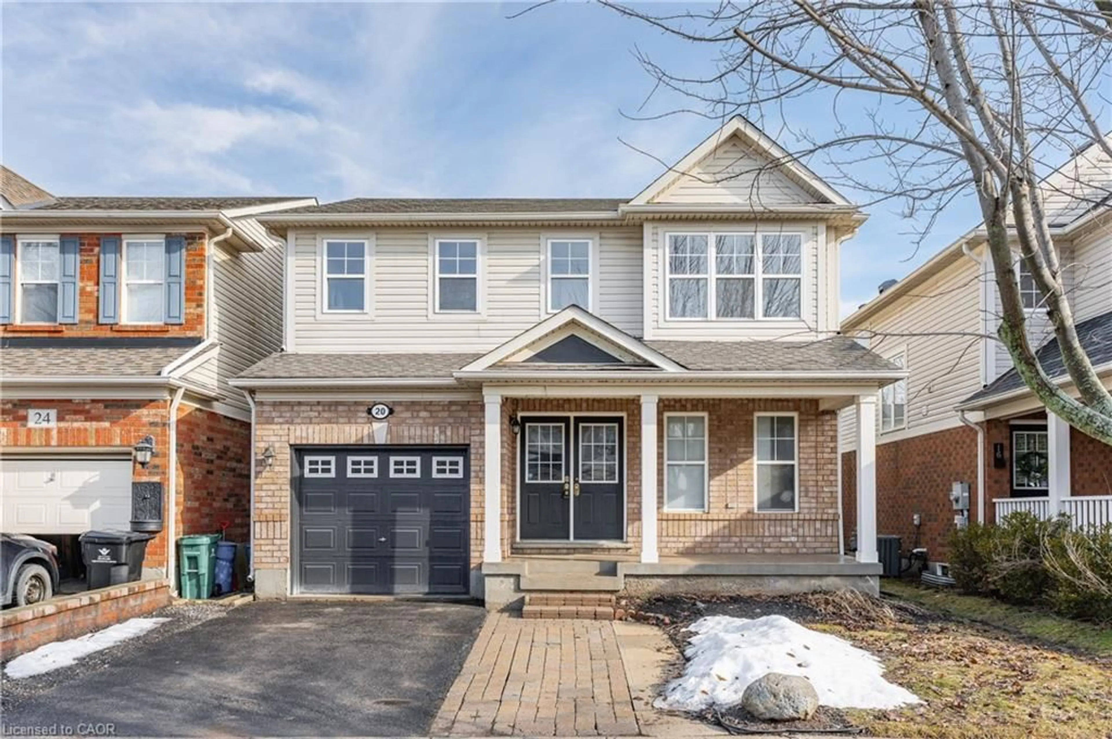 Home with brick exterior material, street for 20 Longspur Way, Cambridge Ontario N1T 2K4