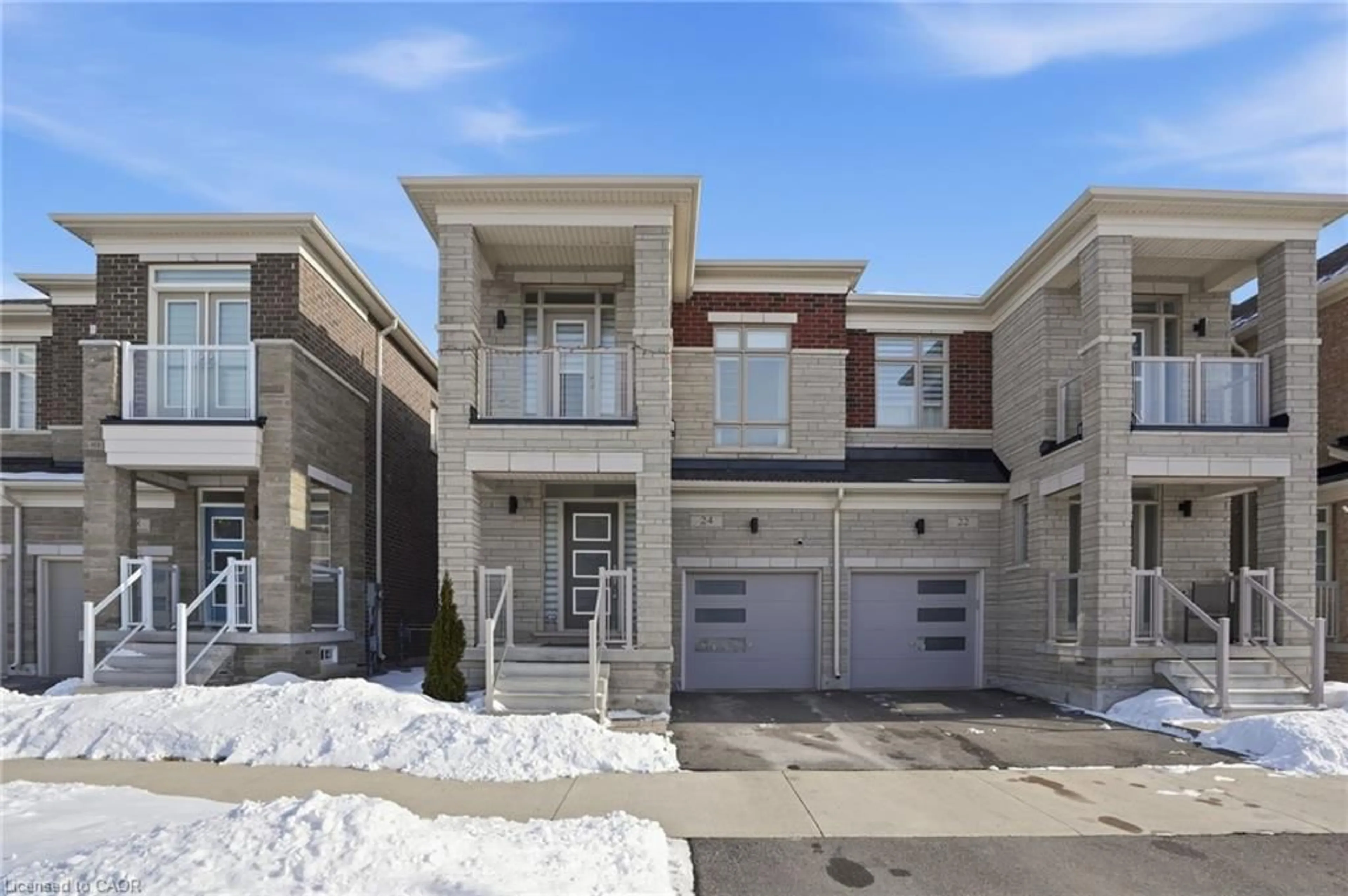 Home with brick exterior material, street for 24 Great Falls Blvd, Waterdown Ontario L8B 1X8