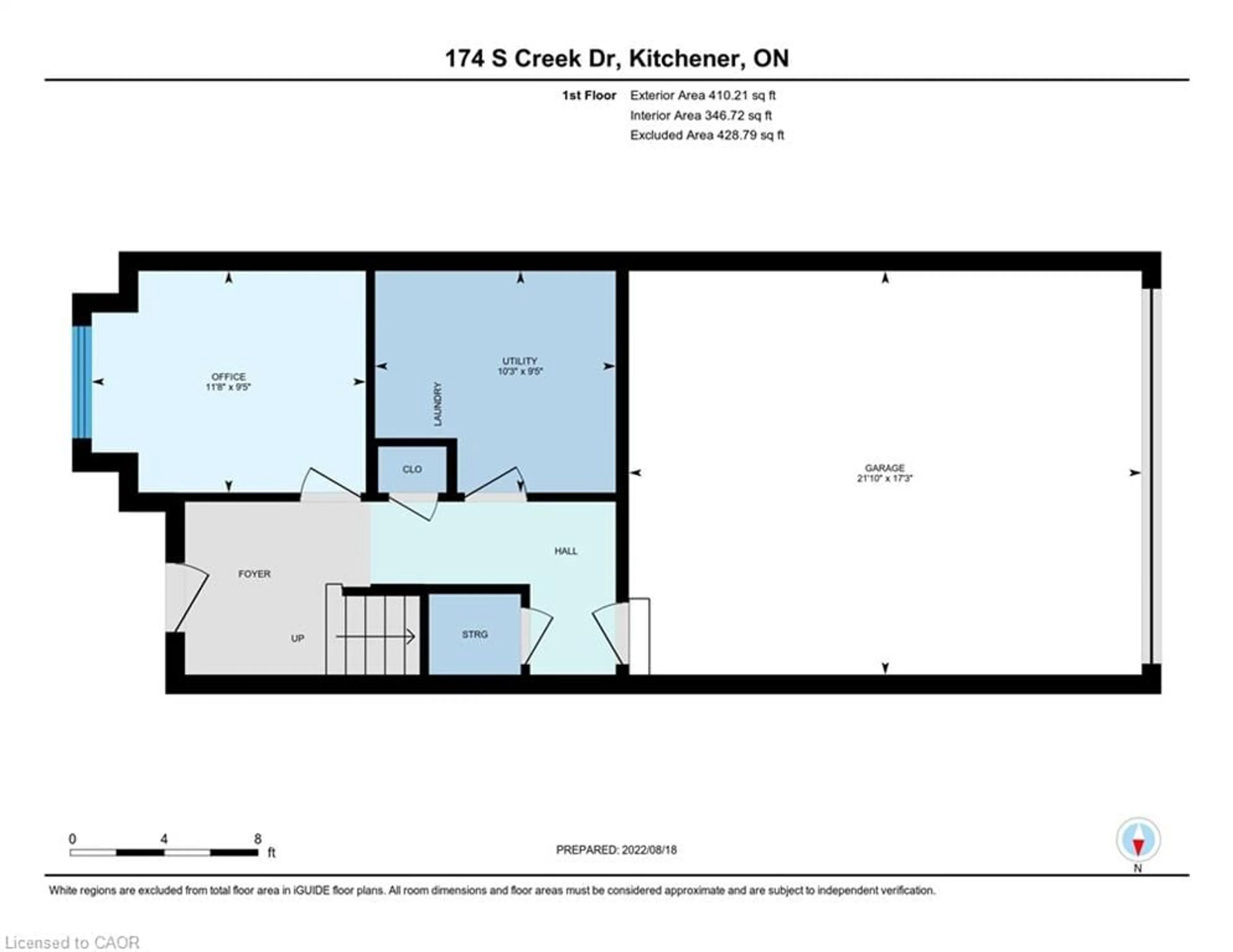 Floor plan for 174 South Creek Dr, Kitchener Ontario N2P 2N3