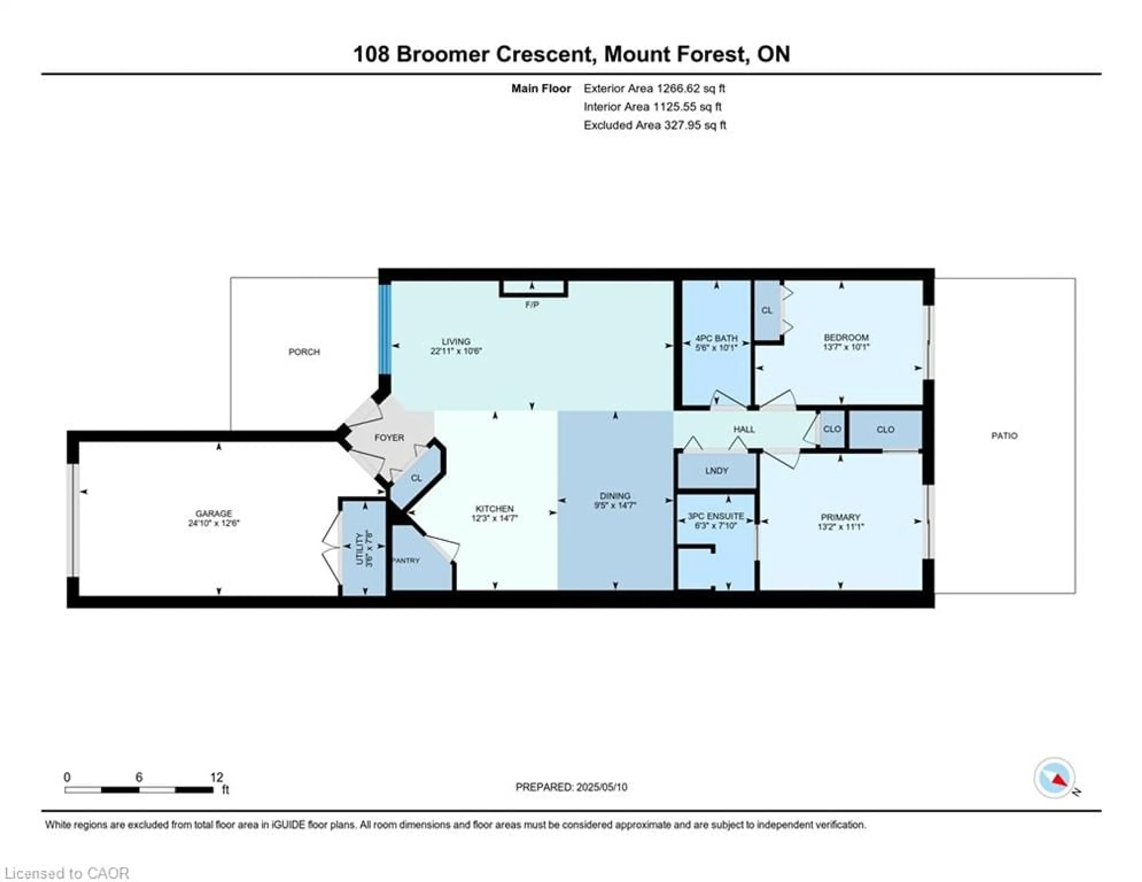 Floor plan for 103 Broomer Cres, Mount Forest Ontario N0G 2L2