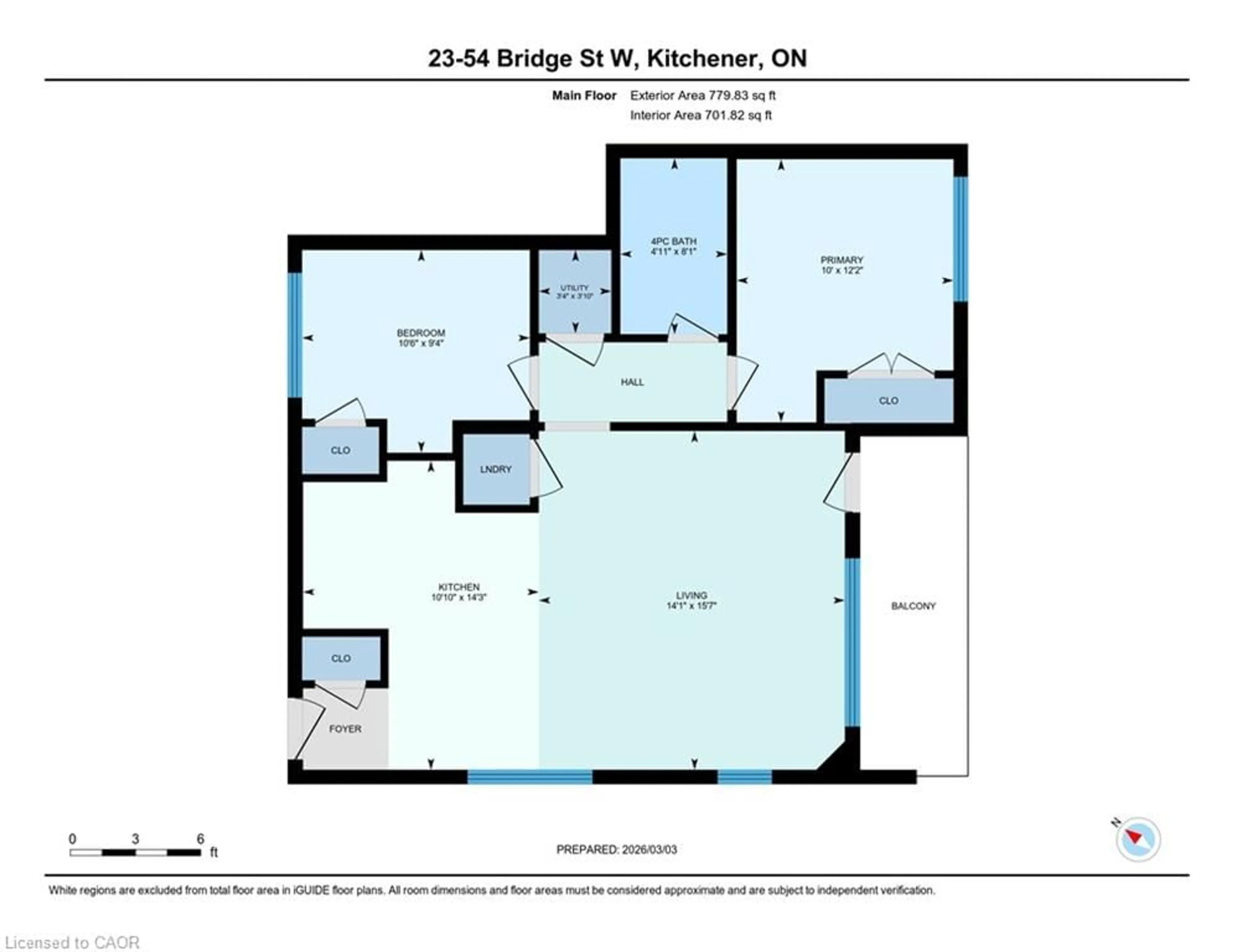 Floor plan for 54 Bridge St #23, Kitchener Ontario N2K 0G4