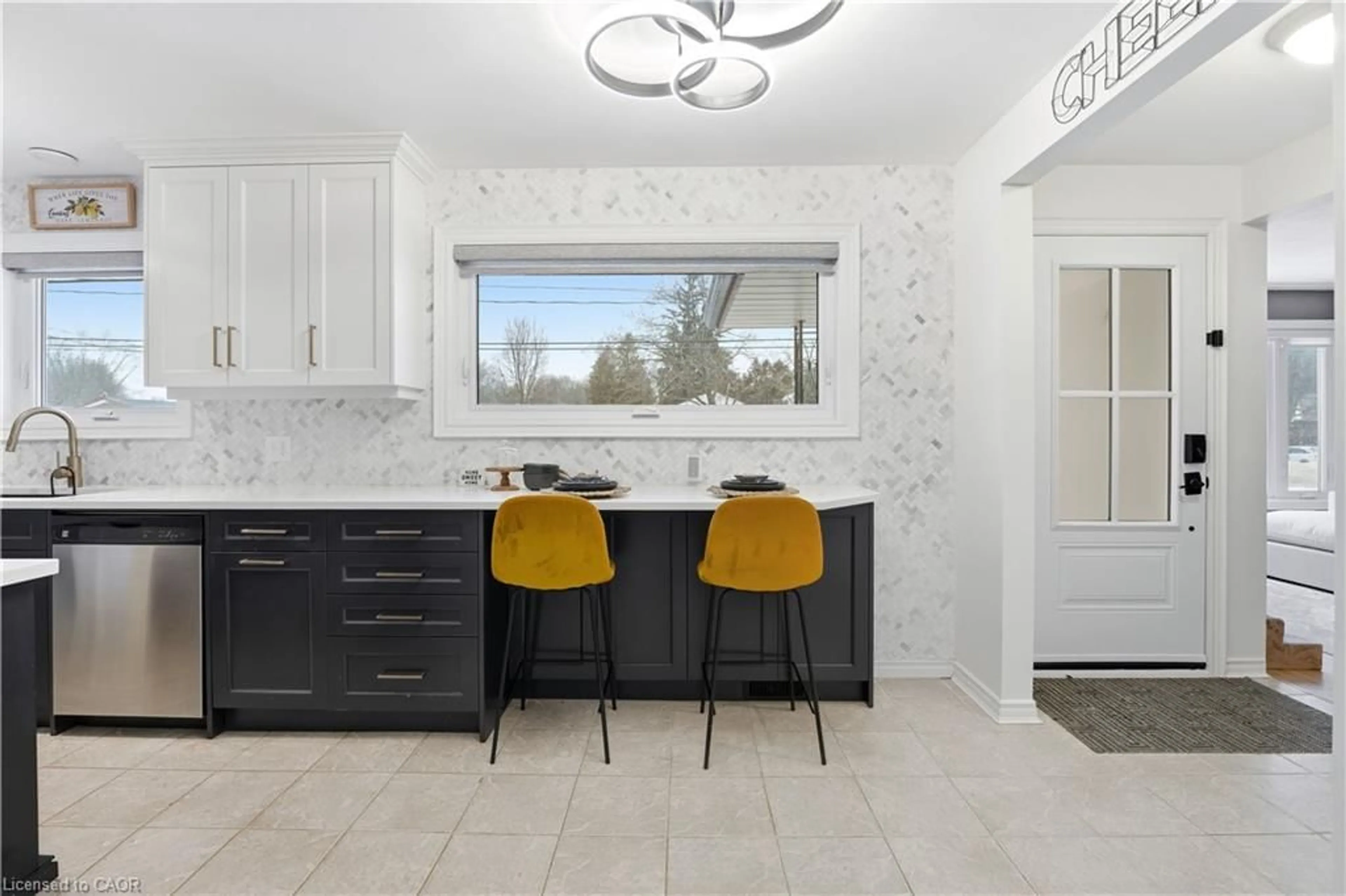 Contemporary kitchen, ceramic/tile floor for 154 Waverley Dr, Guelph Ontario N1E 1H2