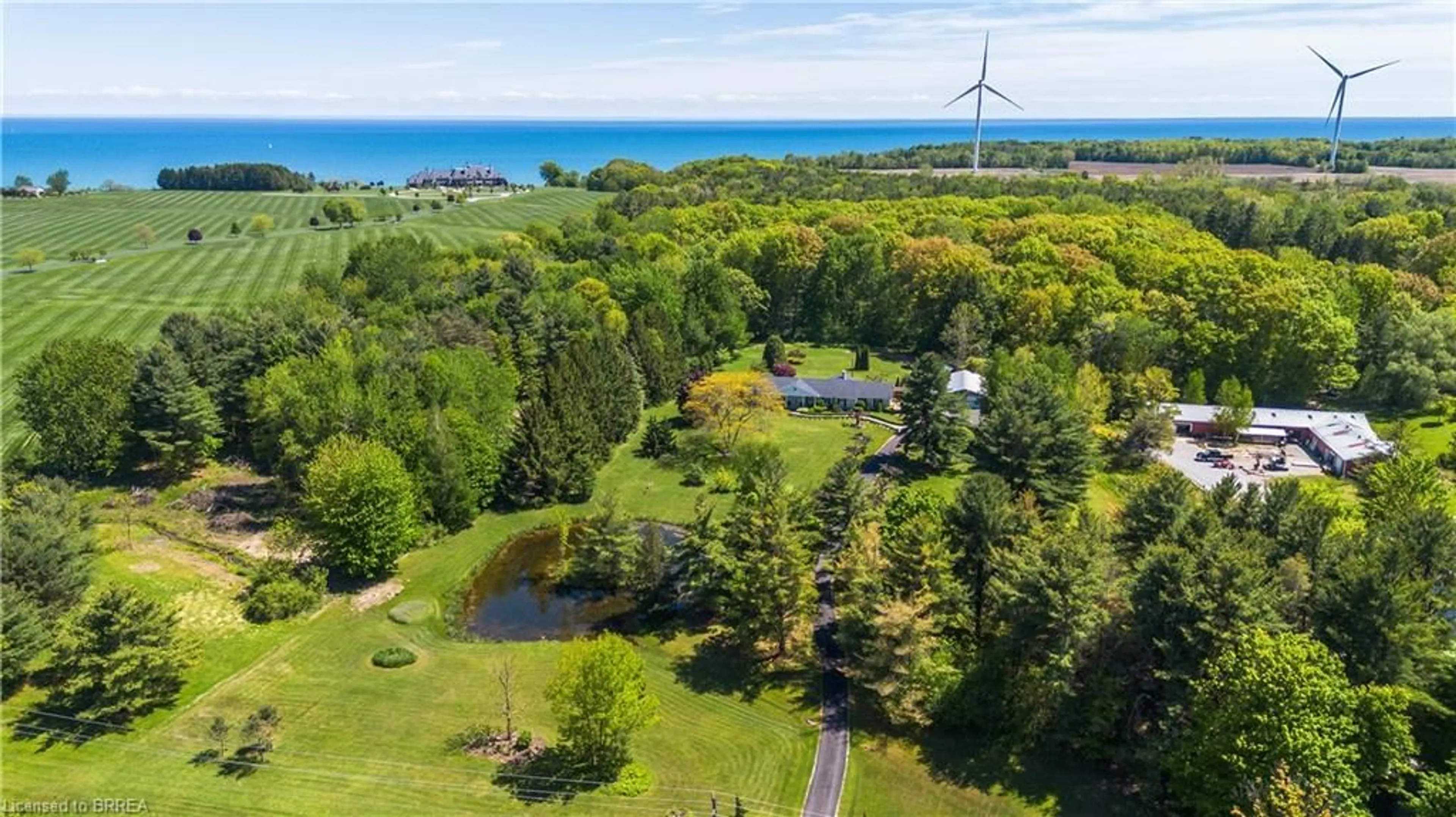 A pic from outside/outdoor area/front of a property/back of a property/a pic from drone, water/lake/river/ocean view for 386 Radical Rd, Port Dover Ontario N4Y 4K2