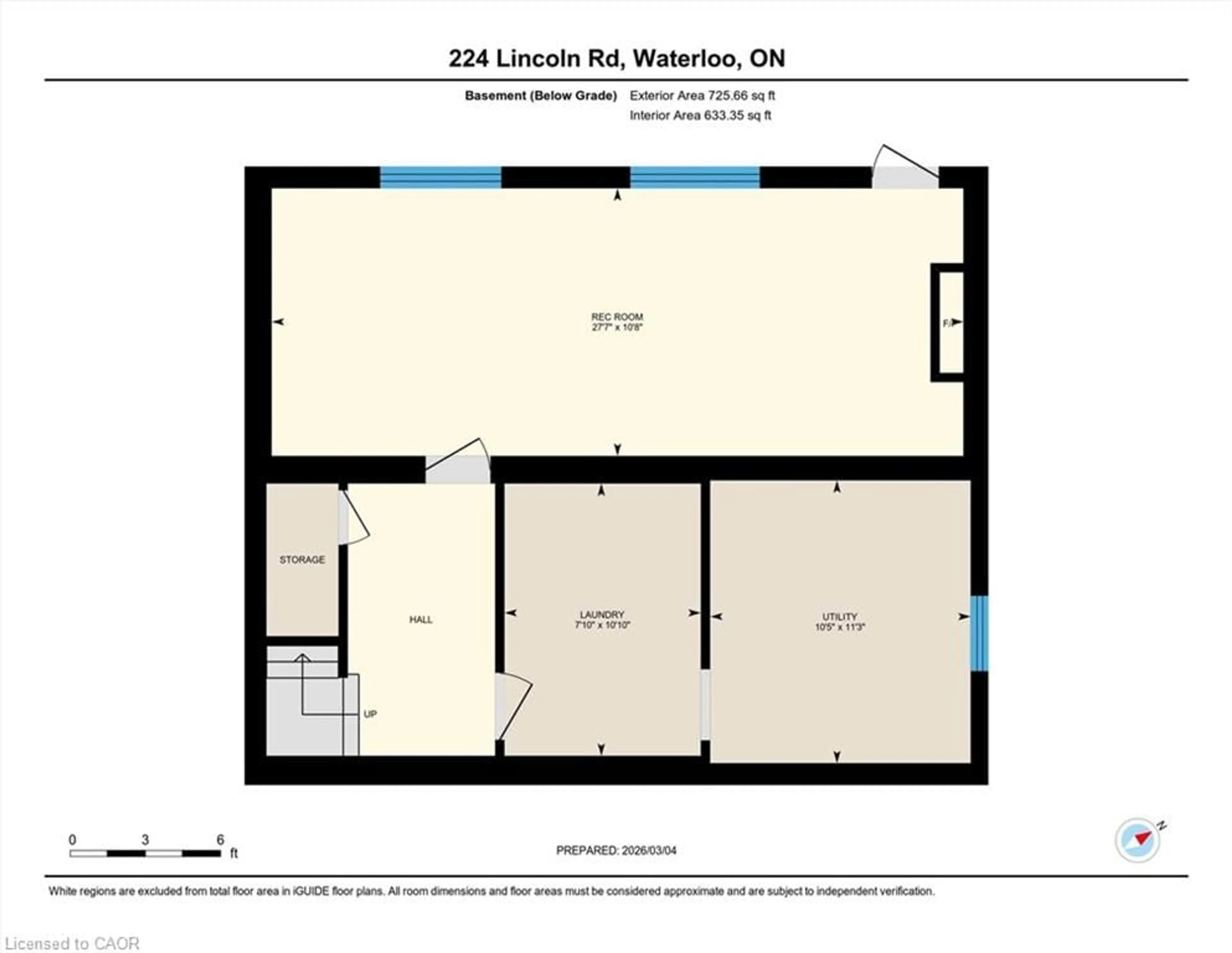 Floor plan for 224 Lincoln Rd, Waterloo Ontario N2J 2P3
