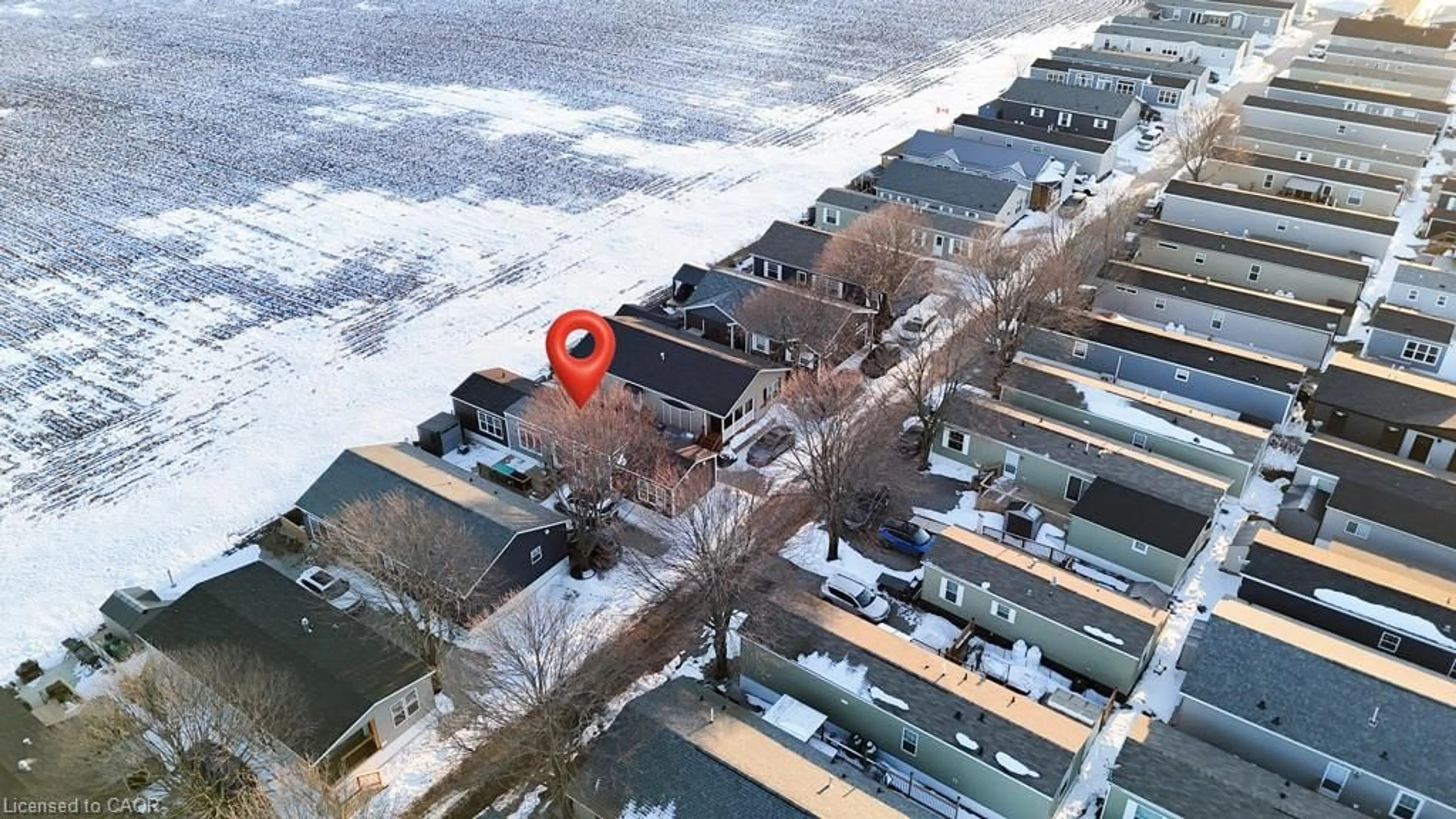 A pic from outside/outdoor area/front of a property/back of a property/a pic from drone, water/lake/river/ocean view for 99 Fourth Concession Rd #617, Burford Ontario N0E 1A0