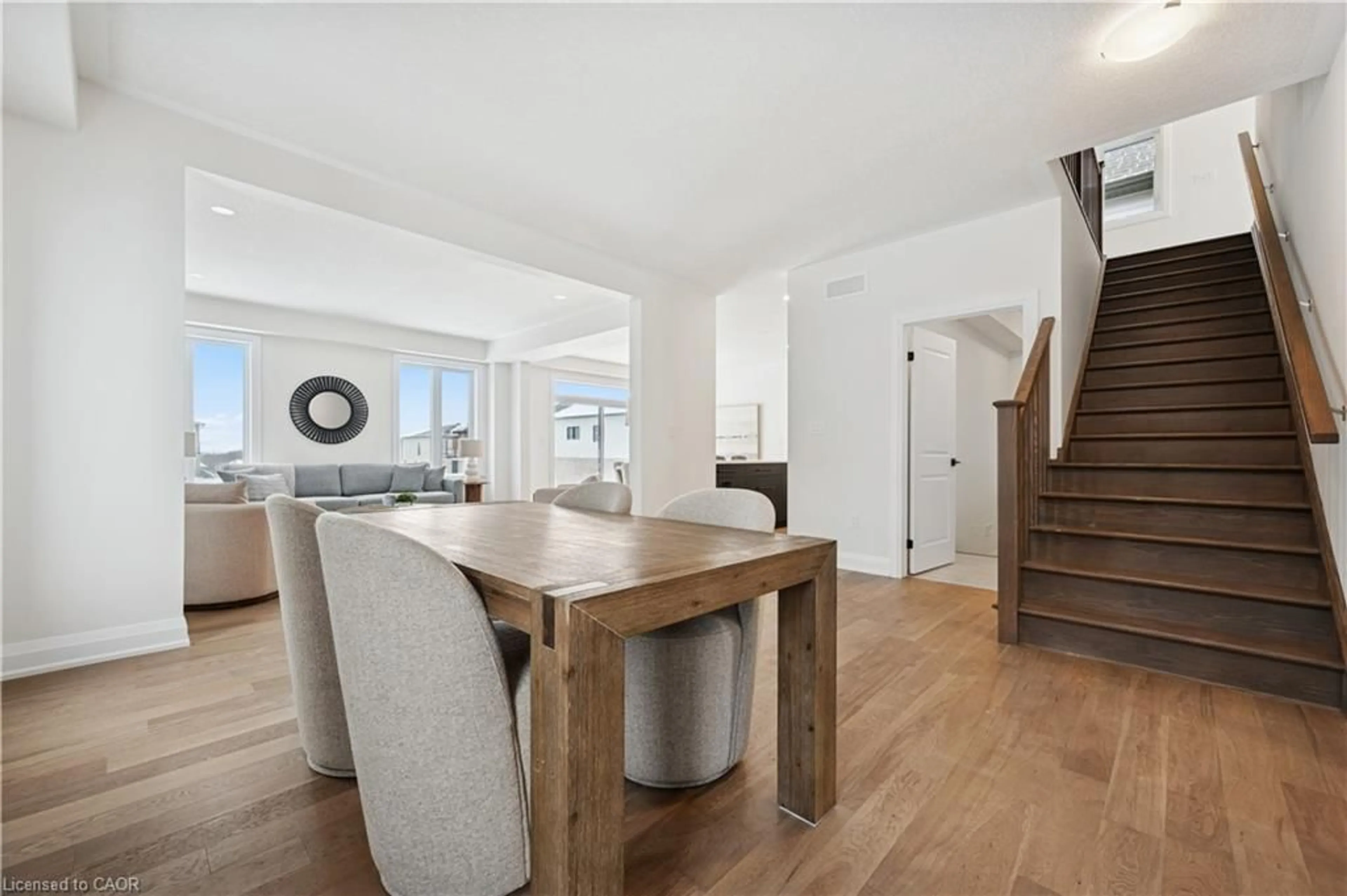 Dining room, wood/laminate floor for 702 Autumn Willow Dr, Waterloo Ontario N2V 0H8