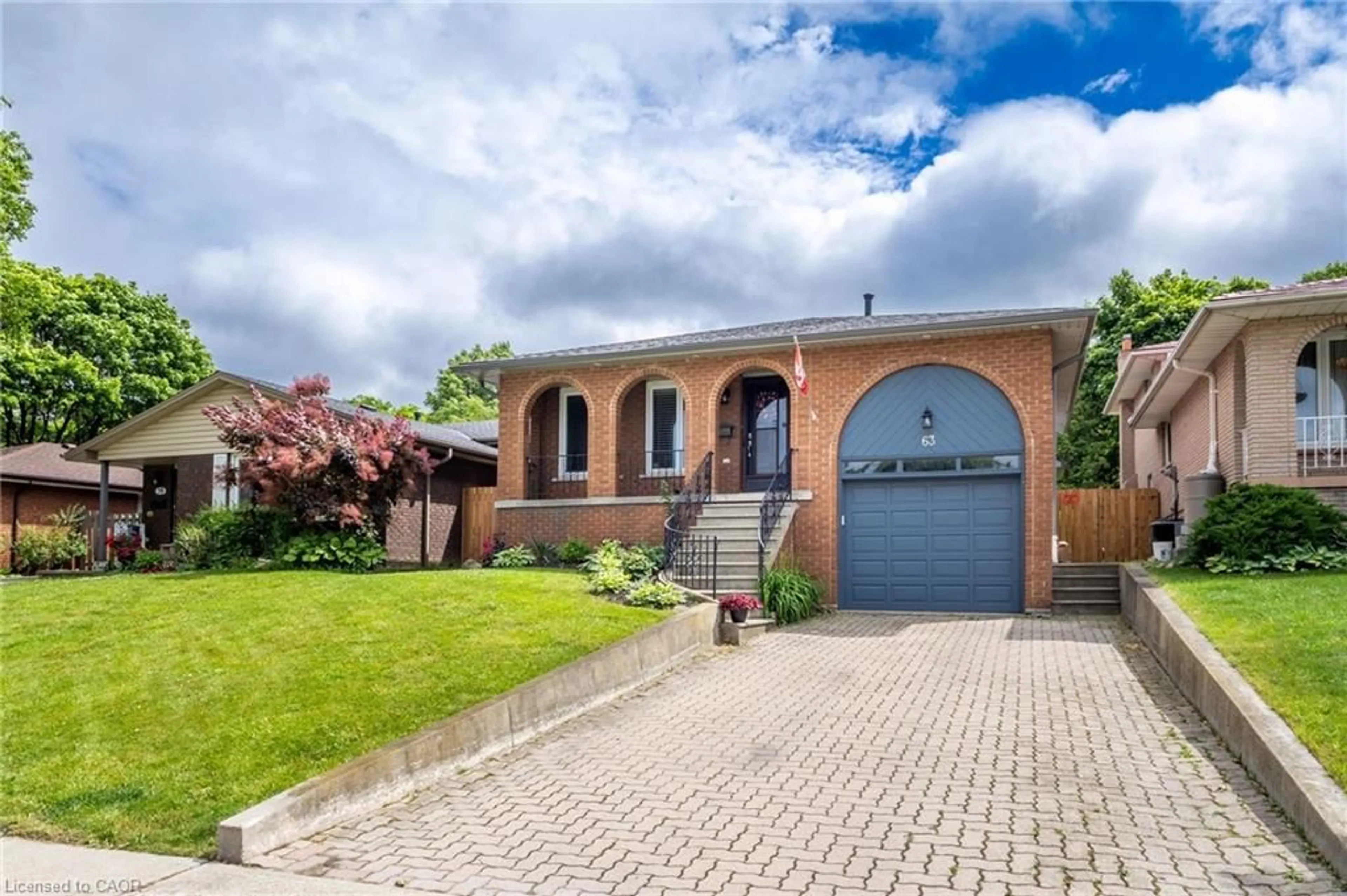 Home with brick exterior material, street for 63 Lionsgate Ave, Hamilton Ontario L9C 6L5