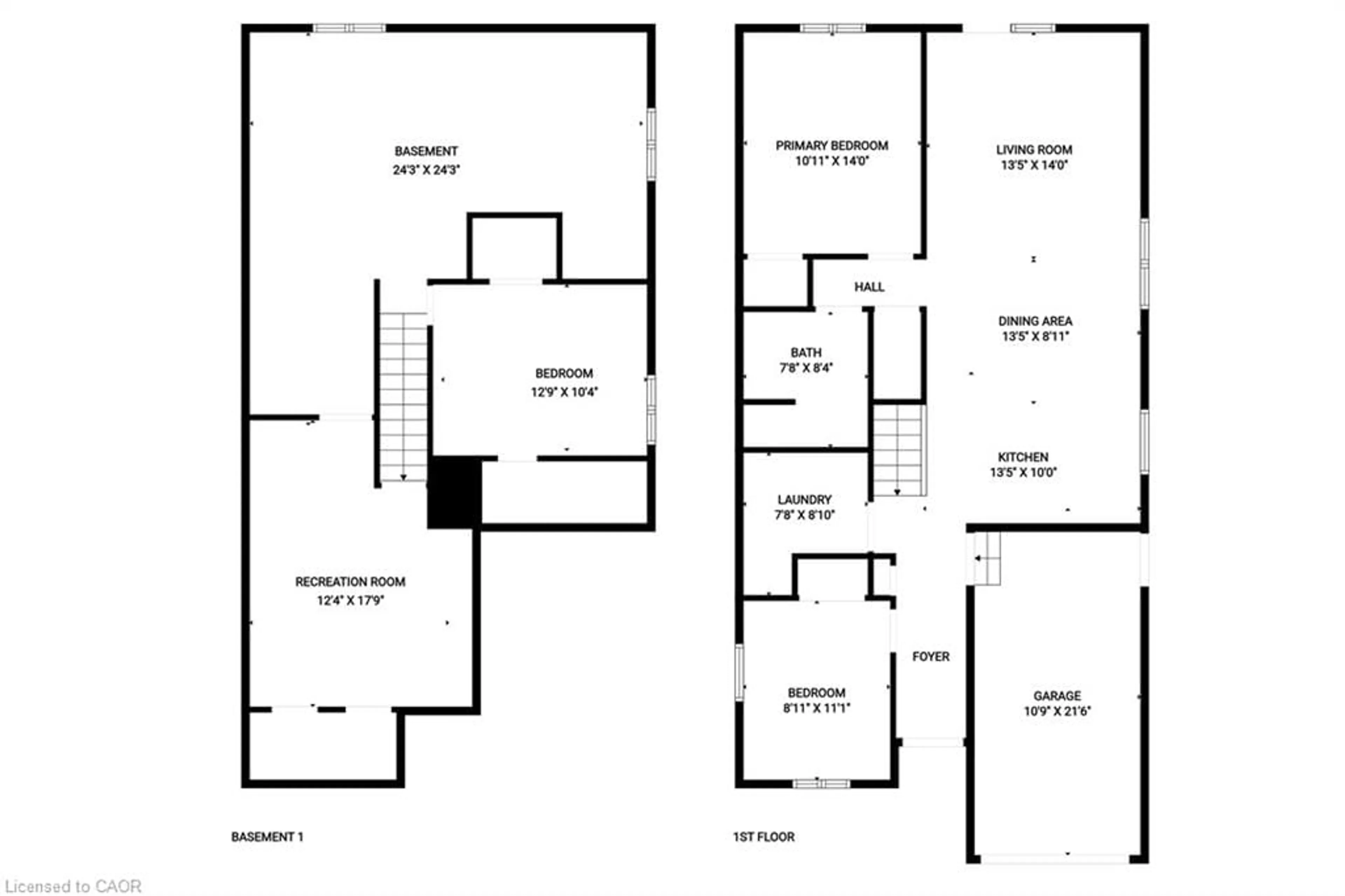Floor plan for 413 Alder St #W, Dunnville Ontario N1A 1R9