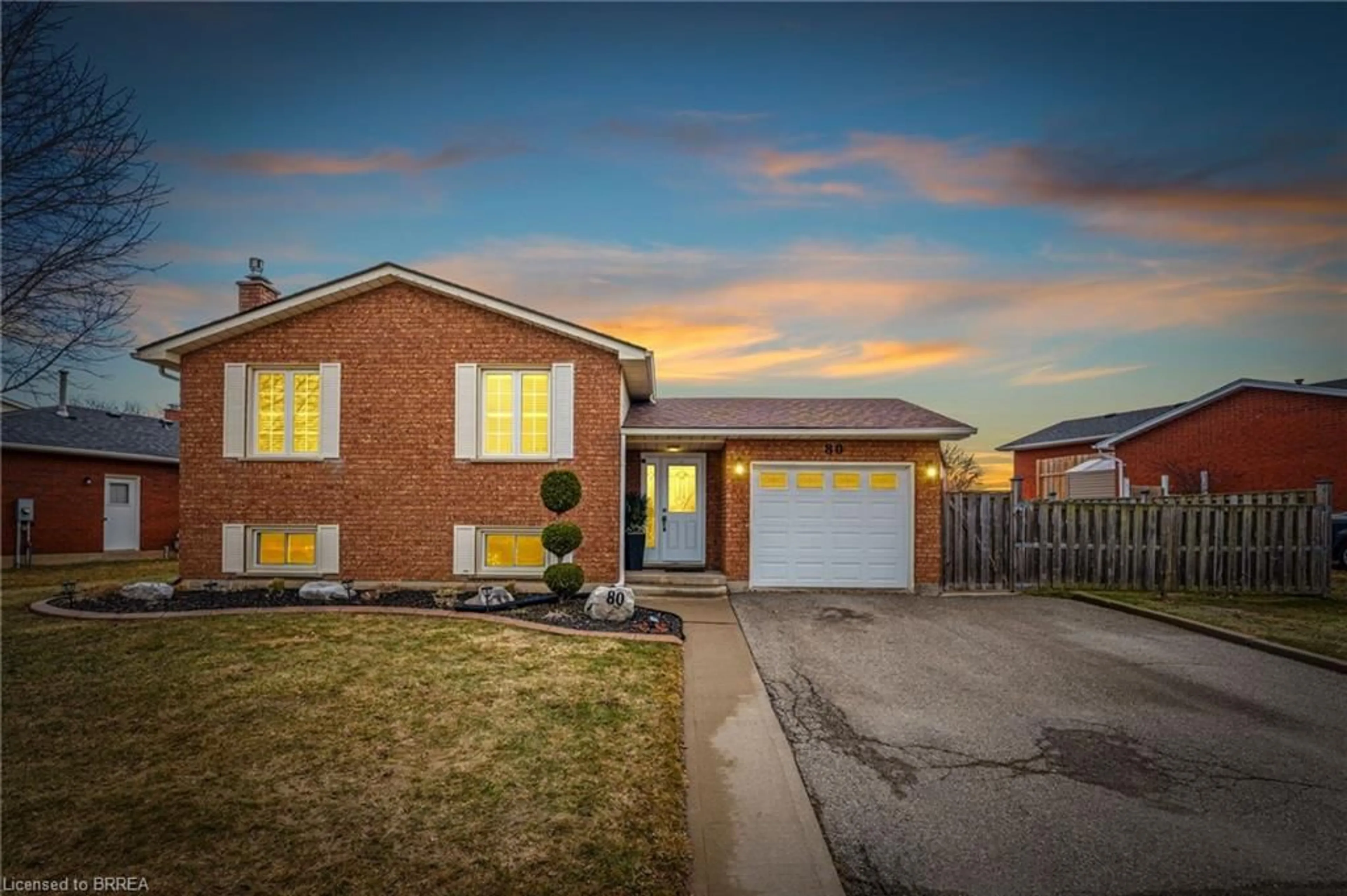 Home with brick exterior material, street for 80 Viscount Rd, Brantford Ontario N3P 1Y7