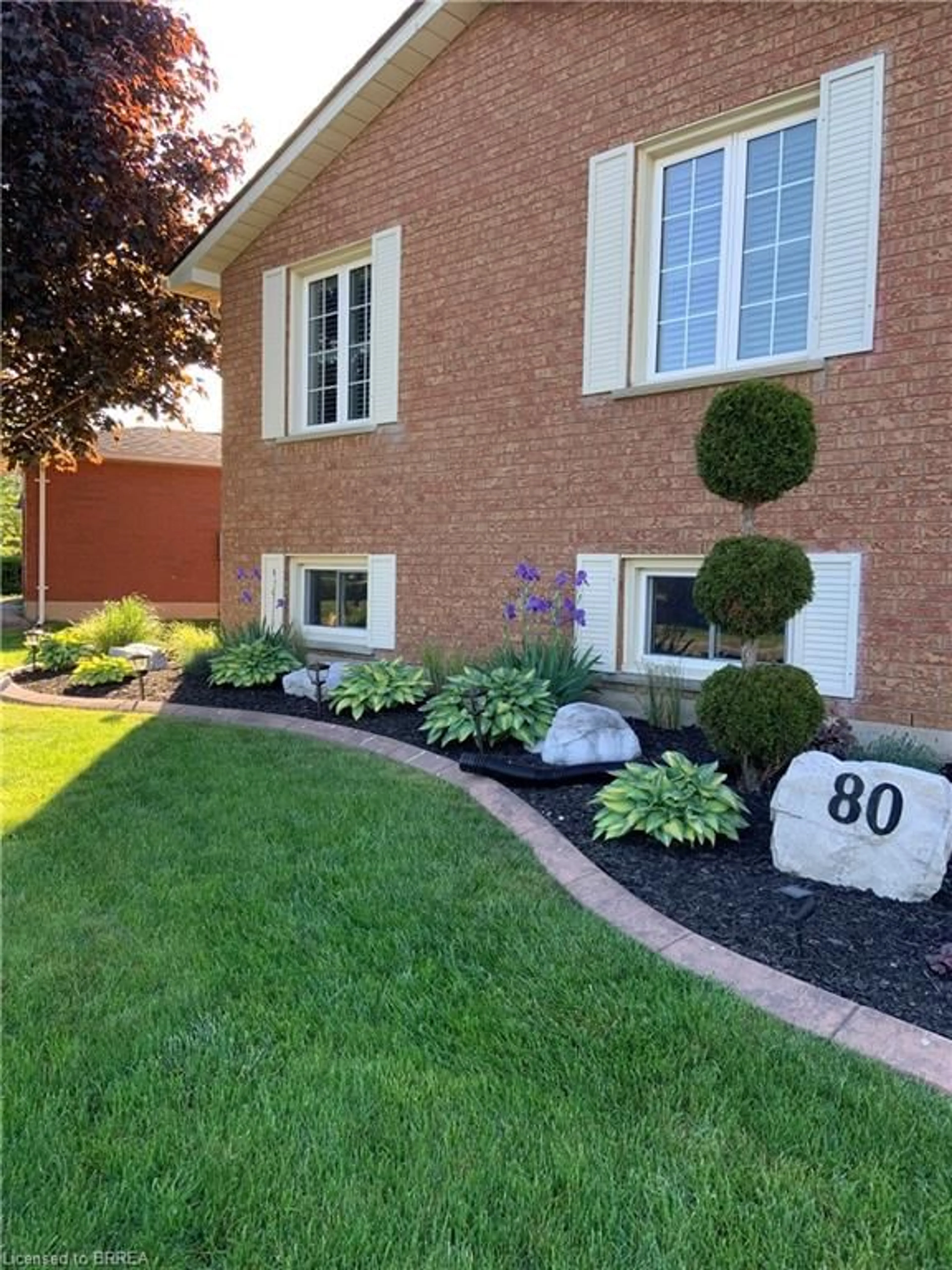 Home with brick exterior material, street for 80 Viscount Rd, Brantford Ontario N3P 1Y7