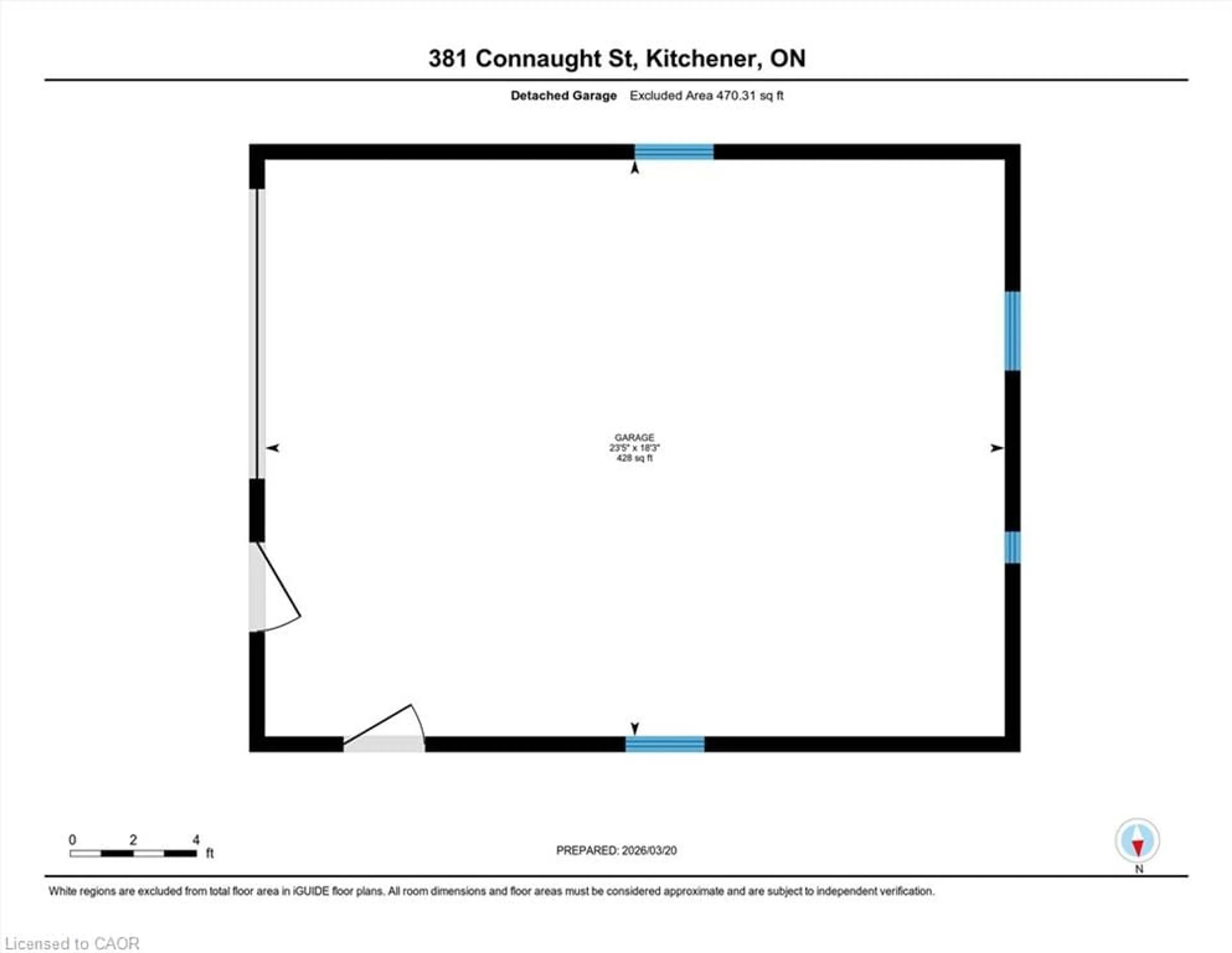 Floor plan for 381 Connaught St, Kitchener Ontario N2C 1C1