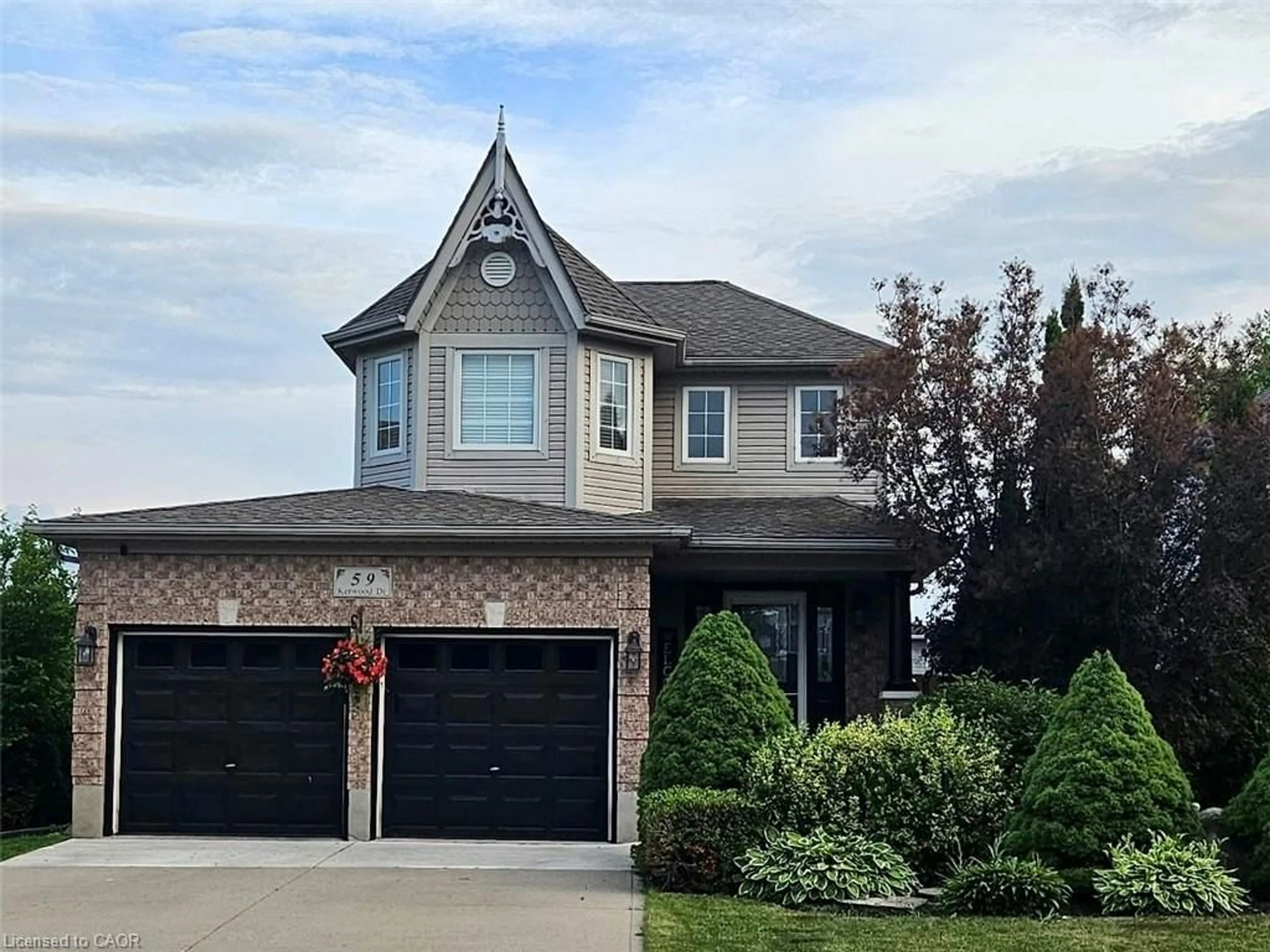 Home with brick exterior material, street for 59 Kerwood Dr, Cambridge Ontario N3C 4G6