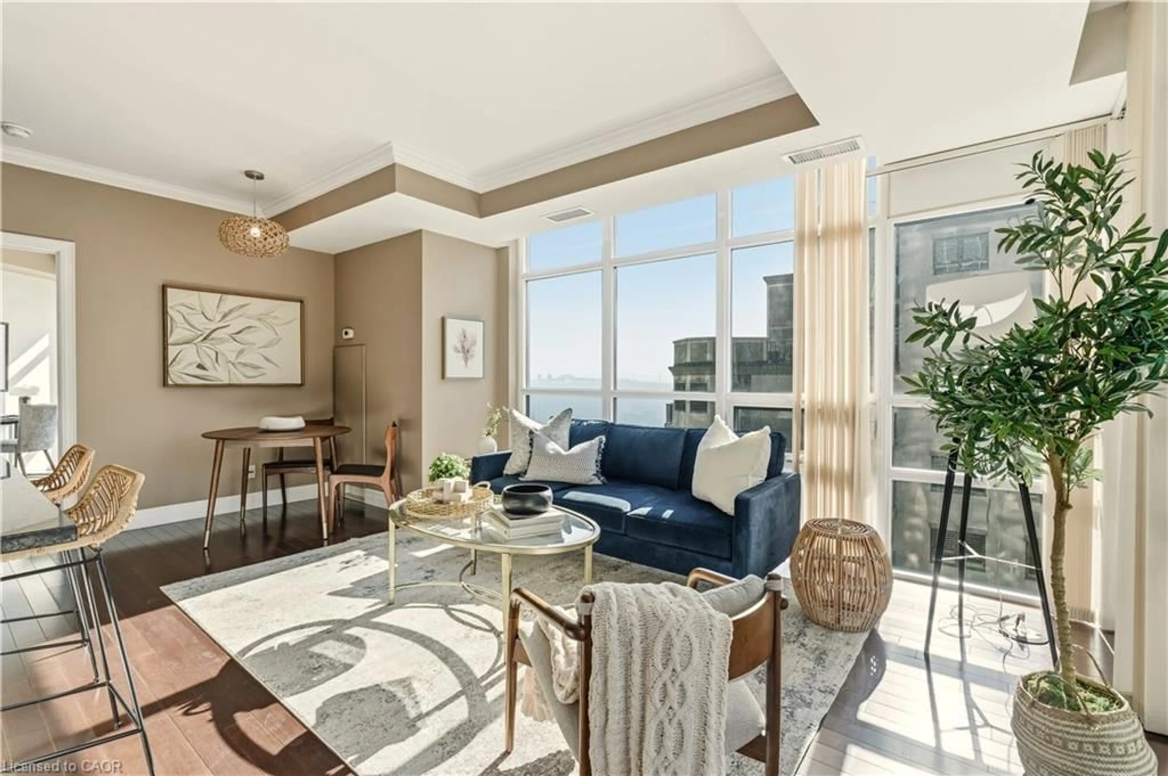 Living room with furniture, unknown for 360 Pearl St #804, Burlington Ontario L7R 1E1