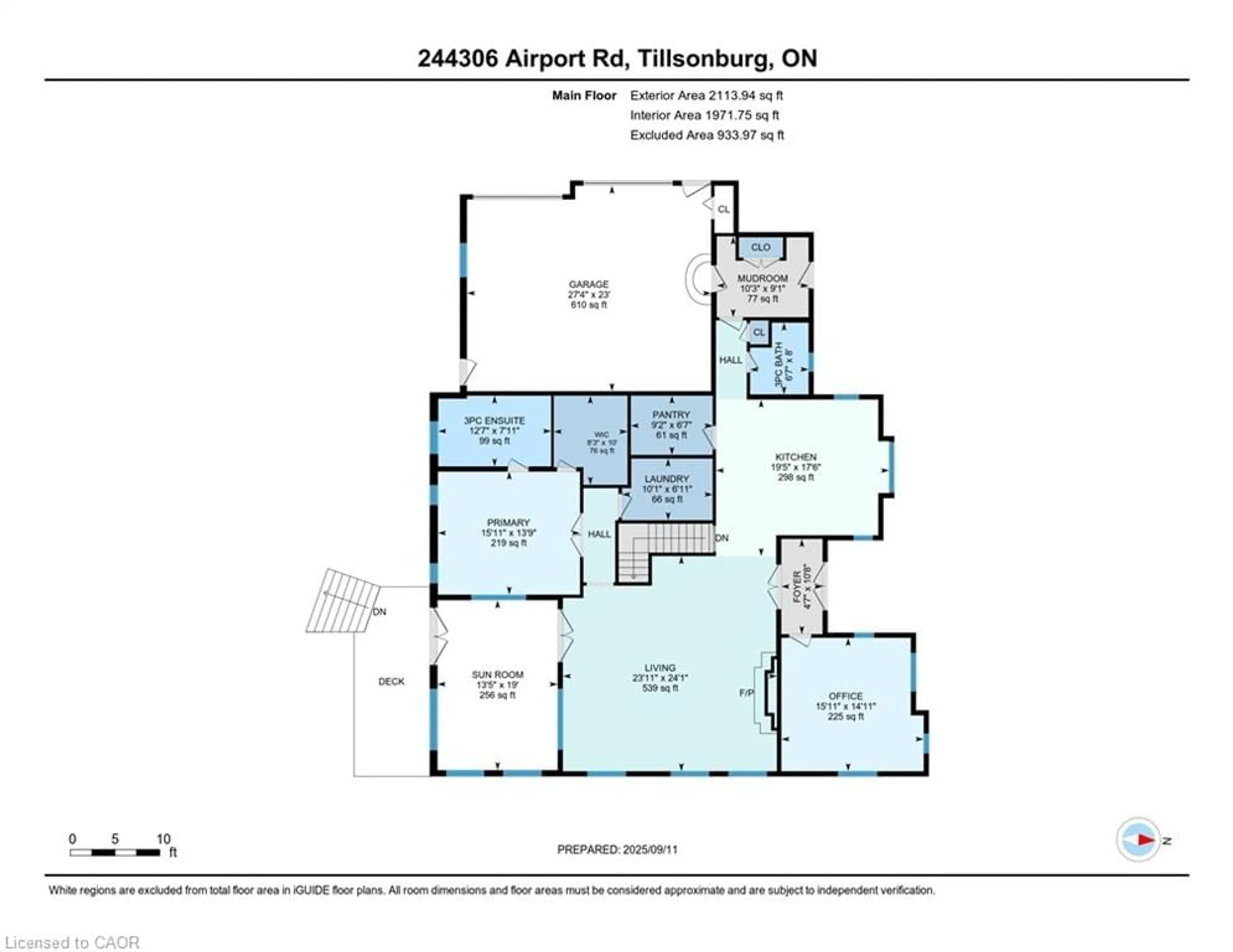Floor plan for 244306 Airport Rd, Tillsonburg Ontario N4G 4H1