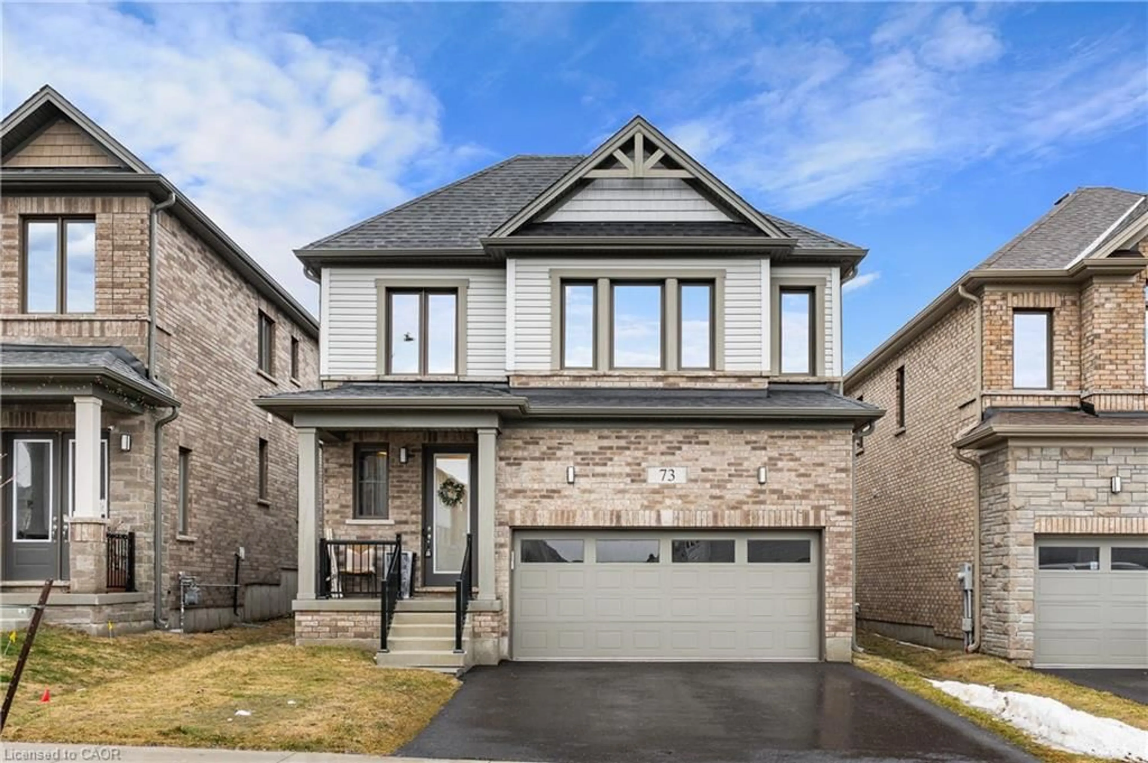 Home with brick exterior material, street for 73 Mary Watson St, Ayr Ontario N0B 1E0