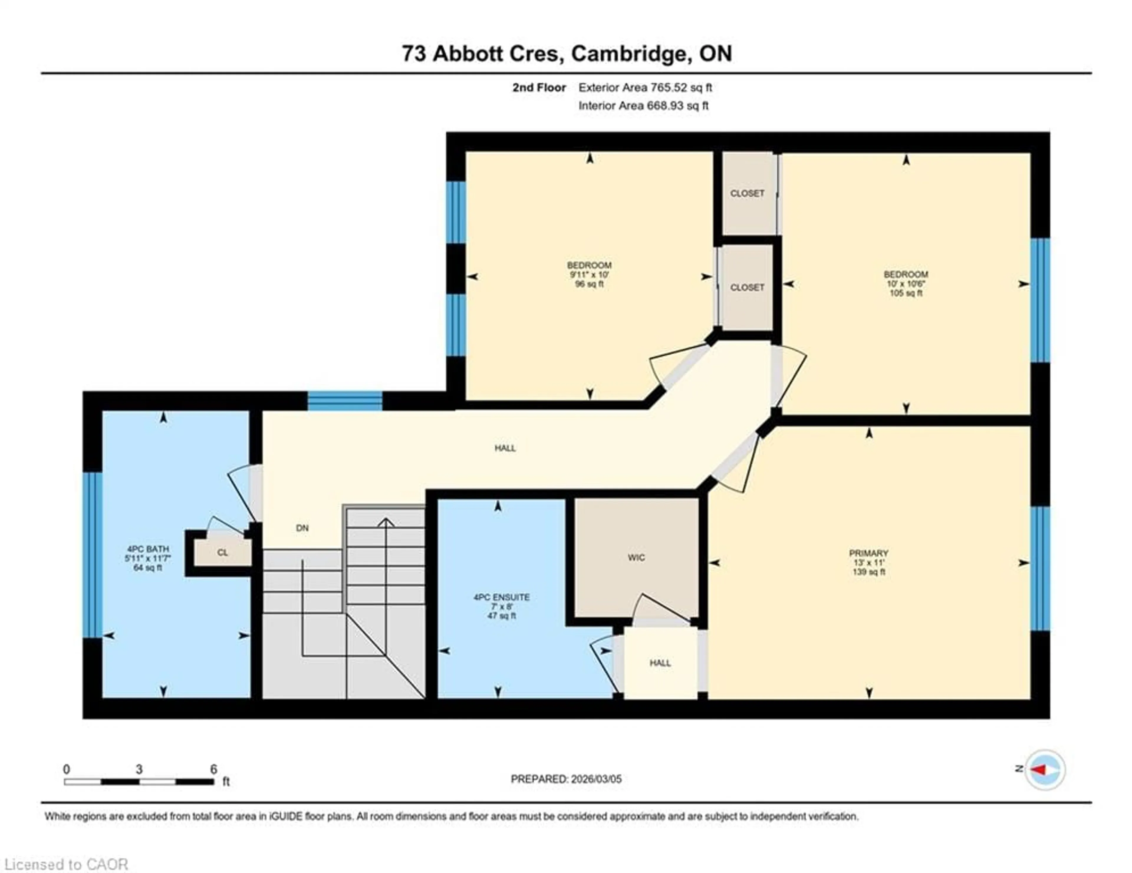 Floor plan for 73 Abbott Cres, Cambridge Ontario N3C 0C9