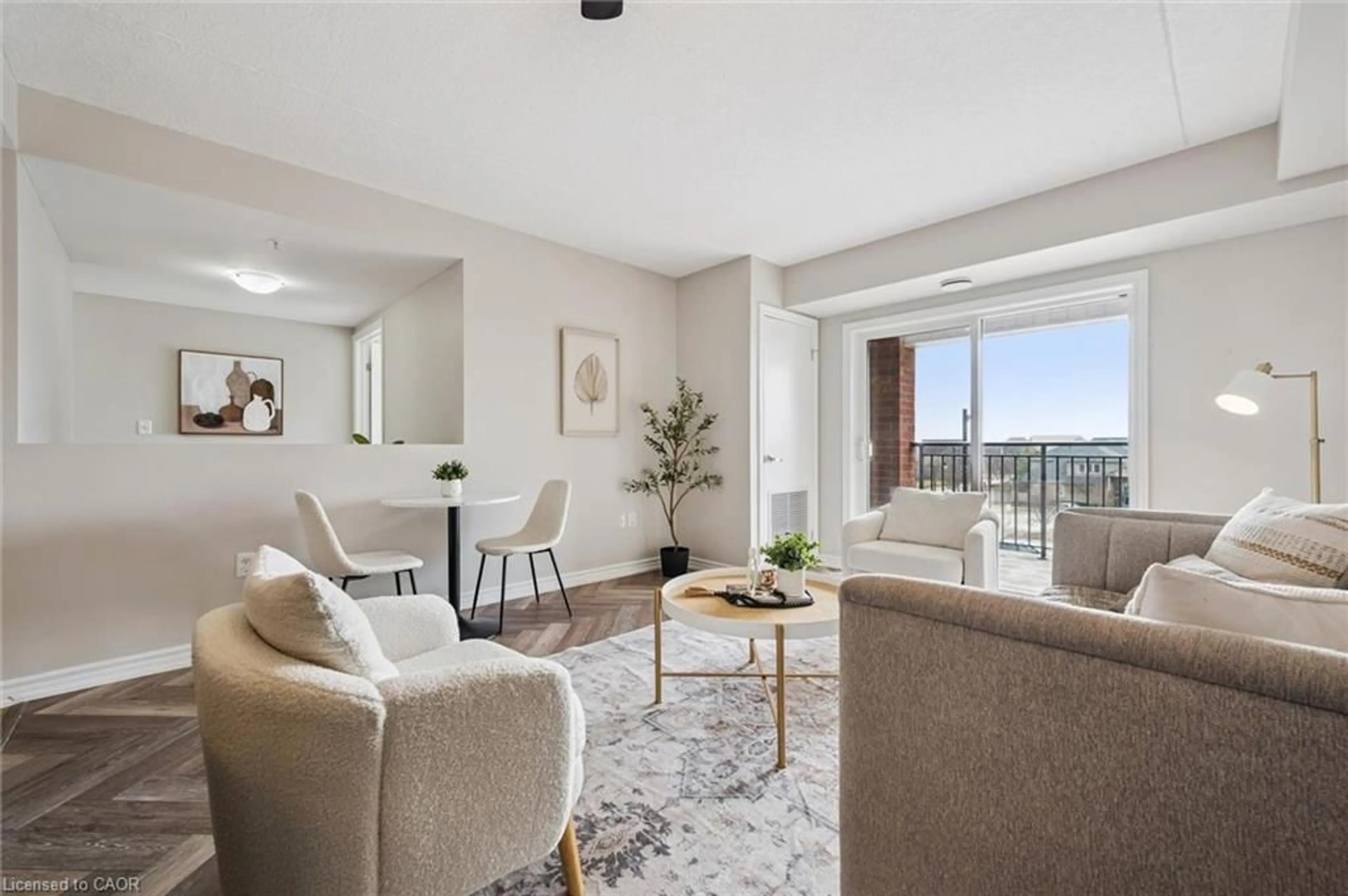 Living room with furniture, unknown for 60 Lynnmore St #313, Guelph Ontario N1L 0J8