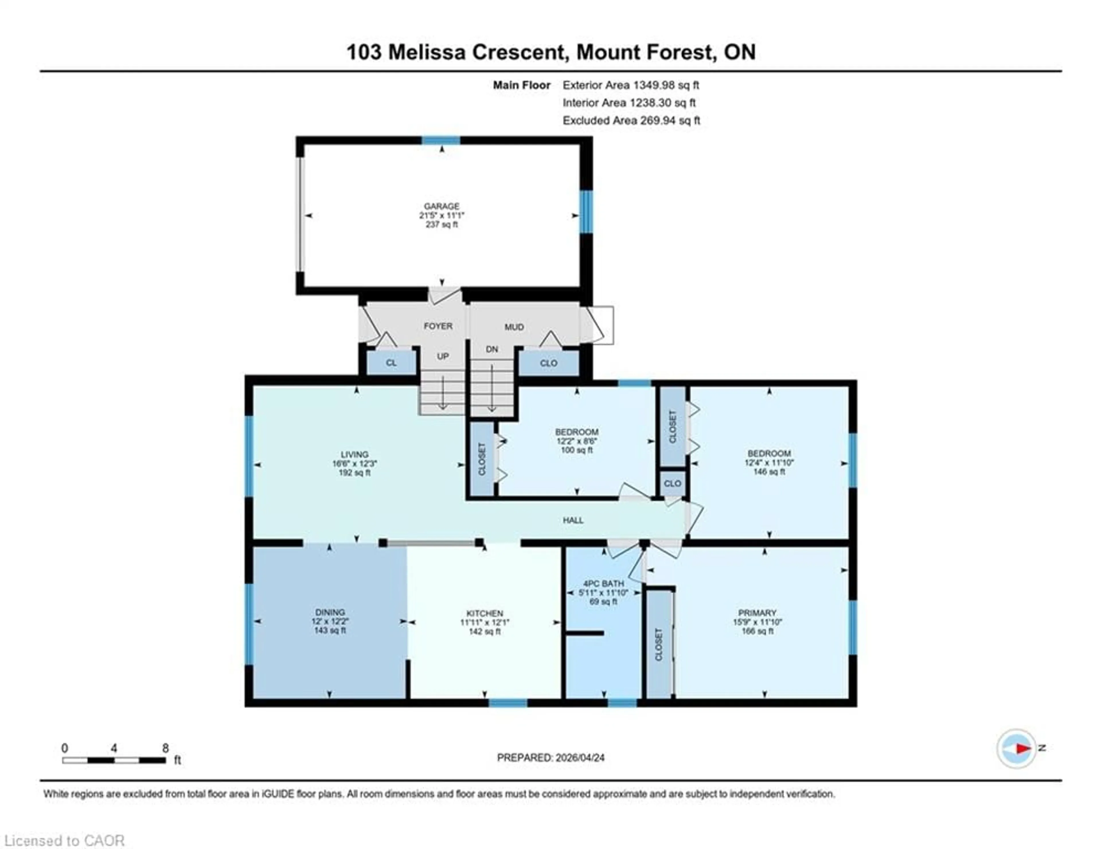 Floor plan for 103 Melissa Cres, Mount Forest Ontario N0G 2L3