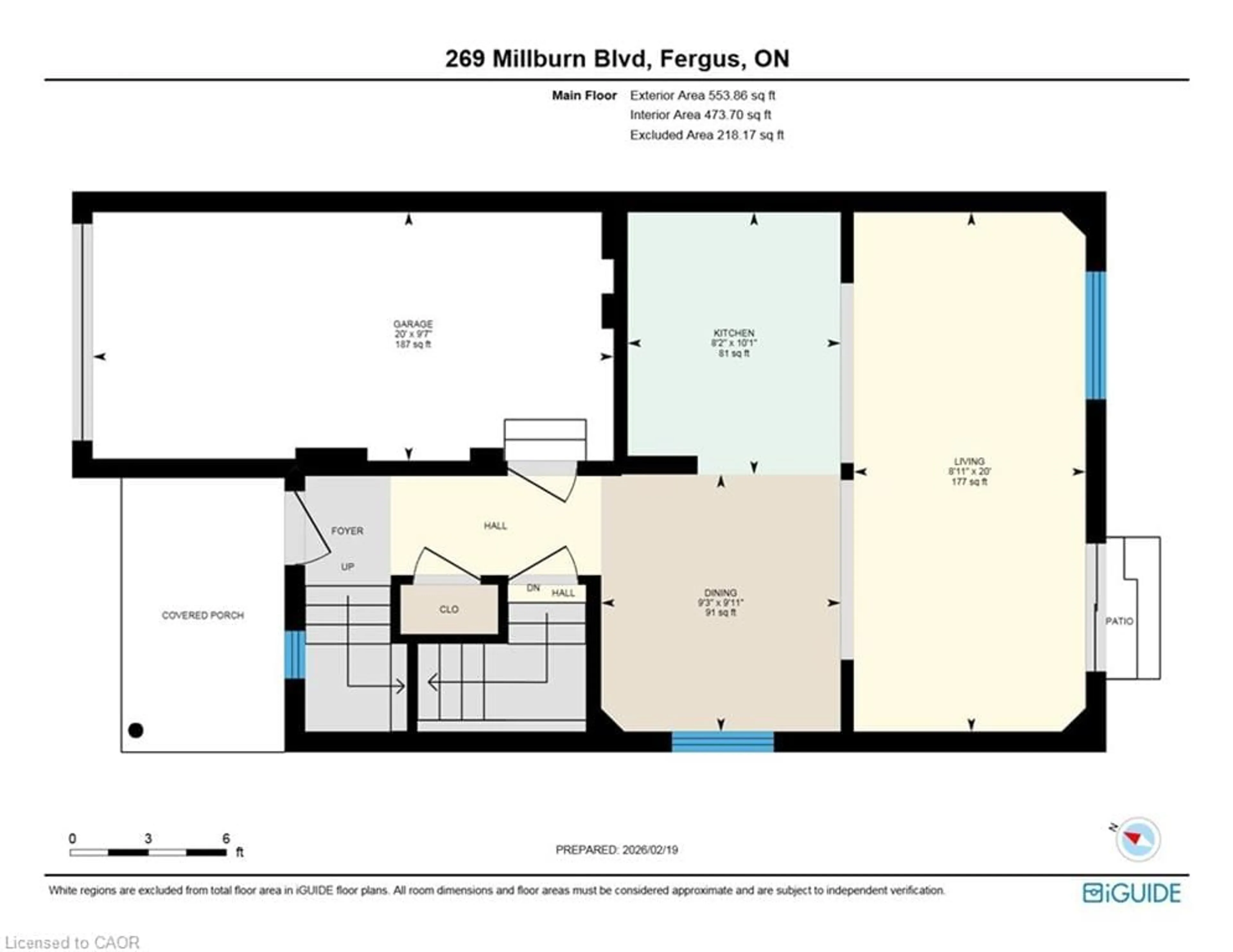 Floor plan for 269 Millburn Blvd, Fergus Ontario N1M 3S3