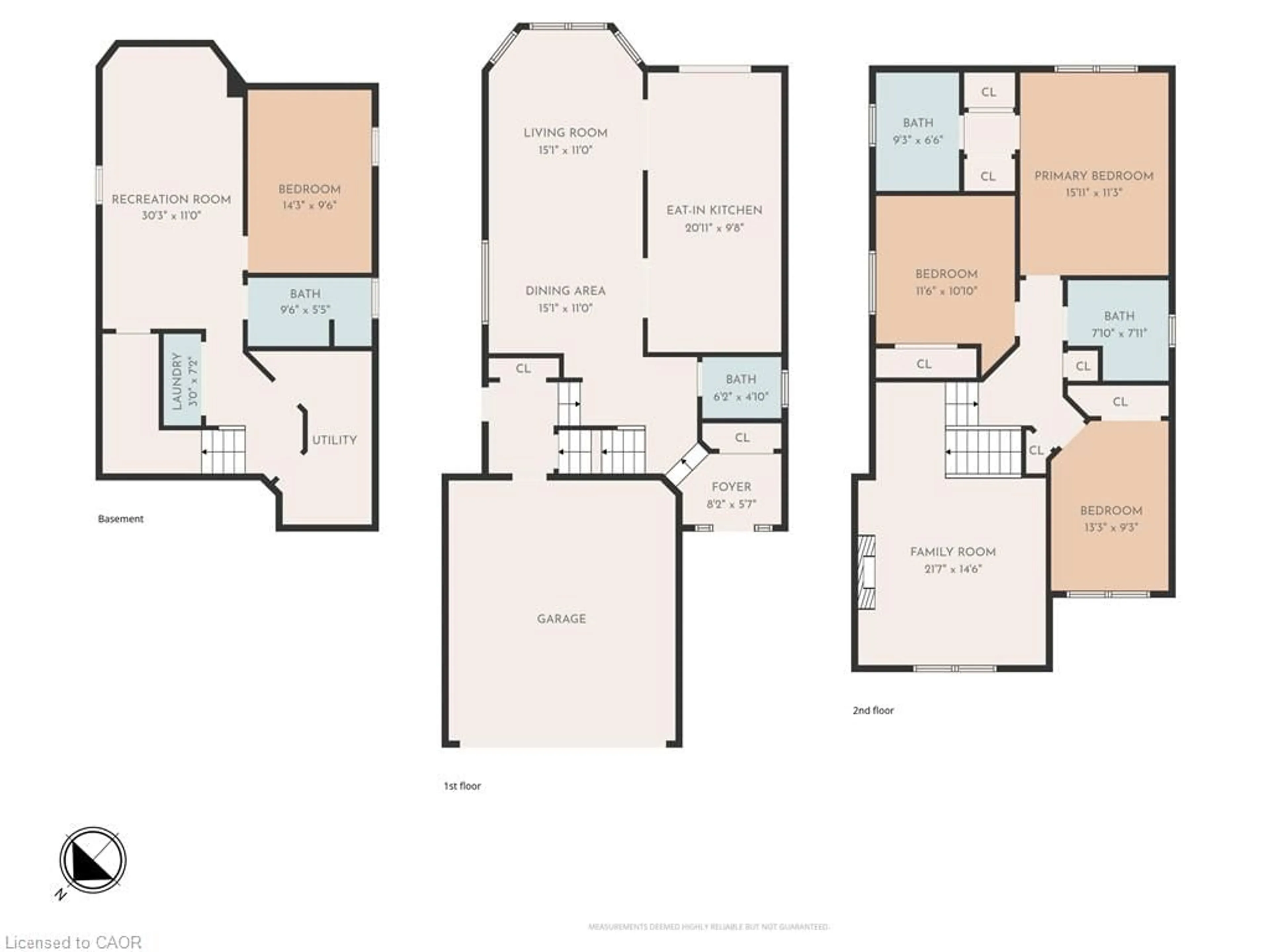 Floor plan for 453 Sandy Cove Cres, Waterloo Ontario N2K 4B6
