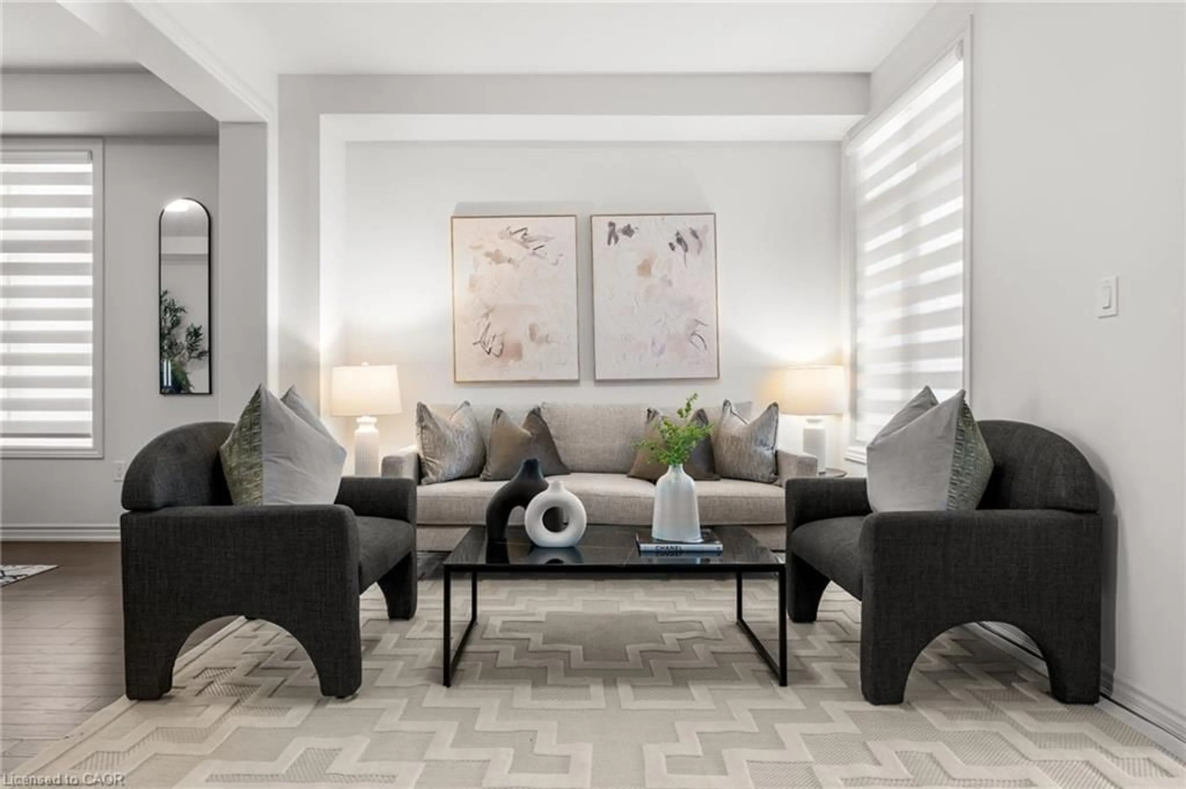 Living room with furniture, unknown for 54 Sparrow Way, Colgan Ontario L0G 1W0