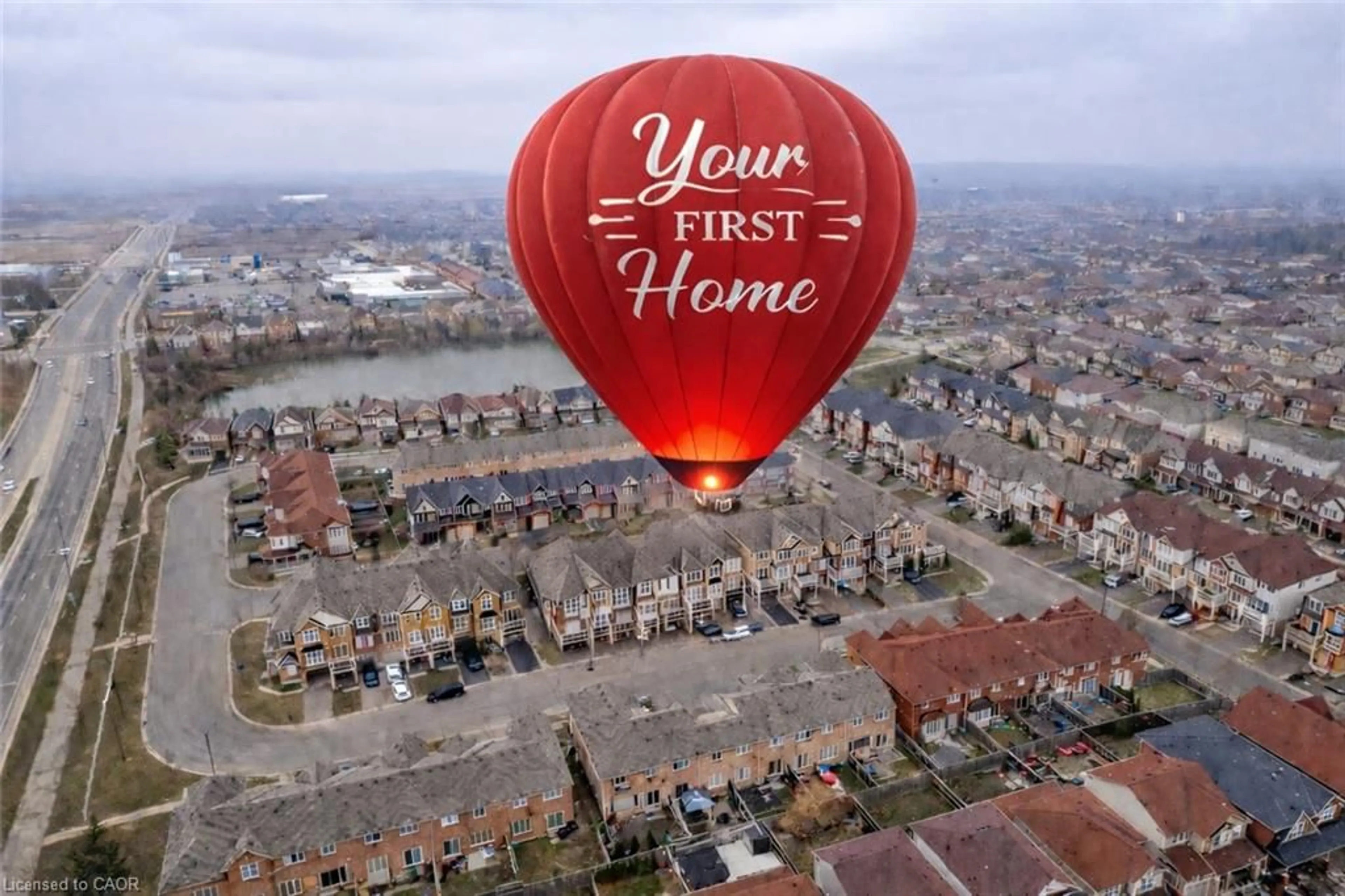 A pic from outside/outdoor area/front of a property/back of a property/a pic from drone, street for 525 Cavanagh Lane, Milton Ontario L9T 8G4