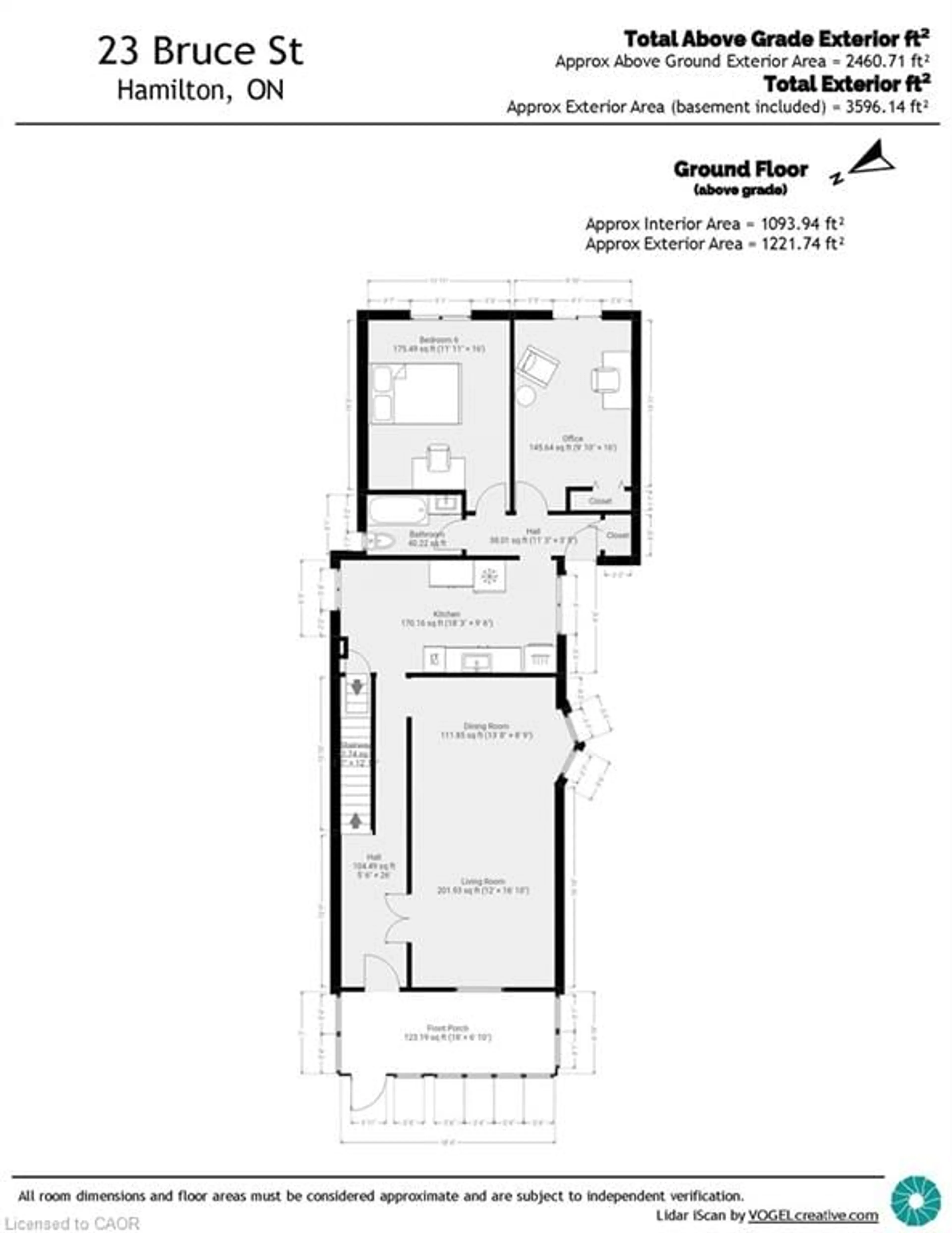 Floor plan for 23 Bruce St, Hamilton Ontario L8P 3M5