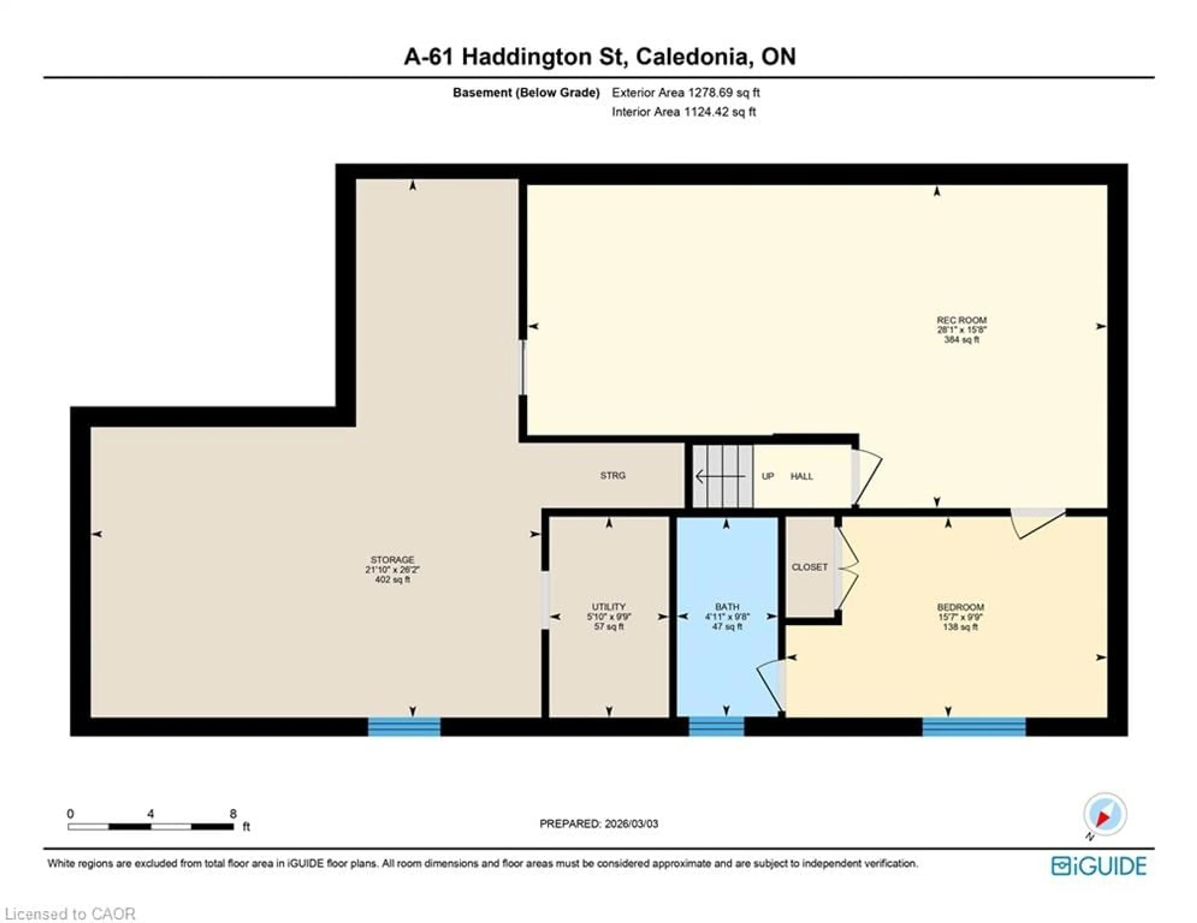 Floor plan for 61A Haddington St #A, Caledonia Ontario N3W 2N4
