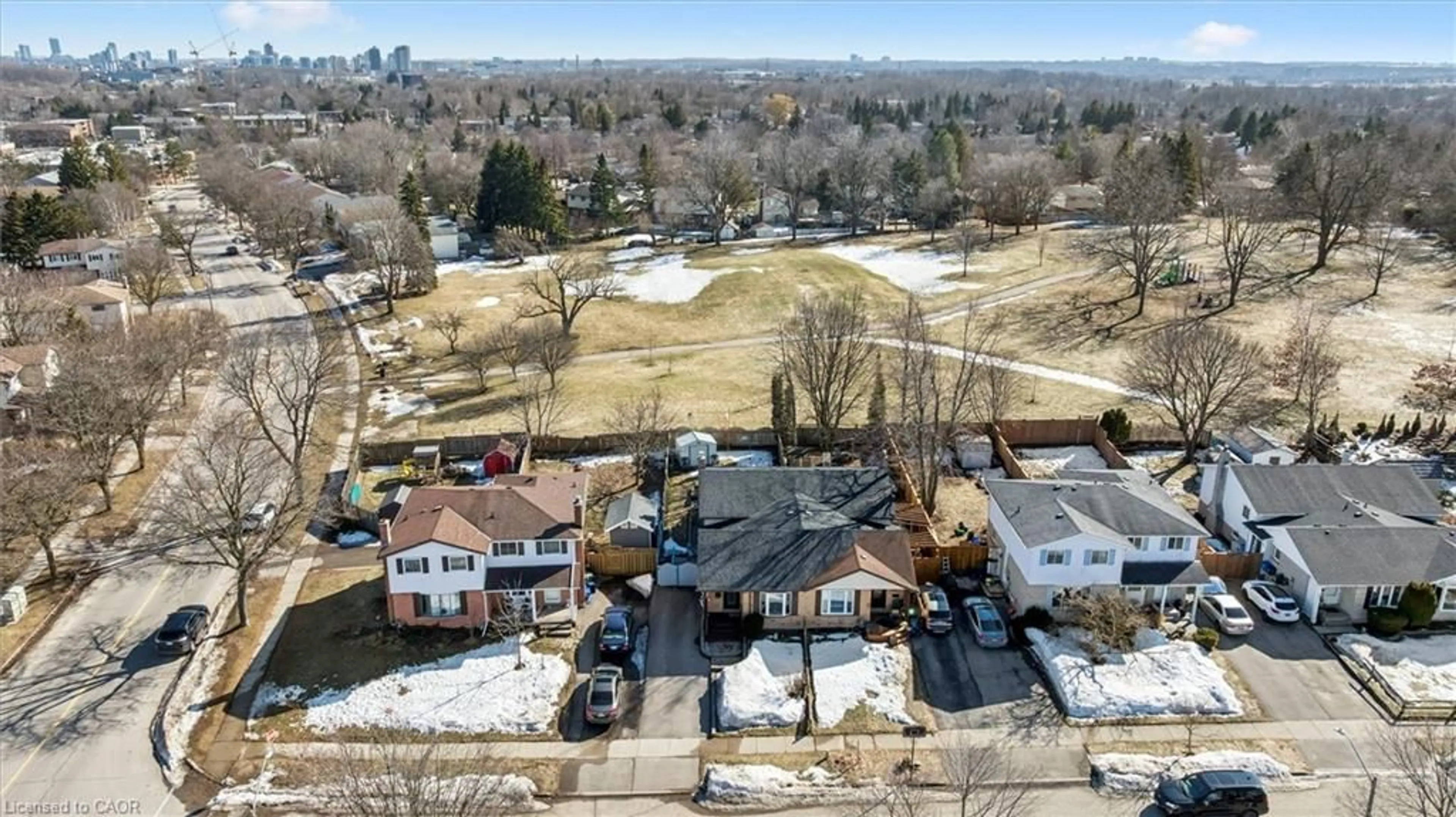 A pic from outside/outdoor area/front of a property/back of a property/a pic from drone, city buildings view from balcony for 303 Mayview Cres #A, Waterloo Ontario N2V 1P5