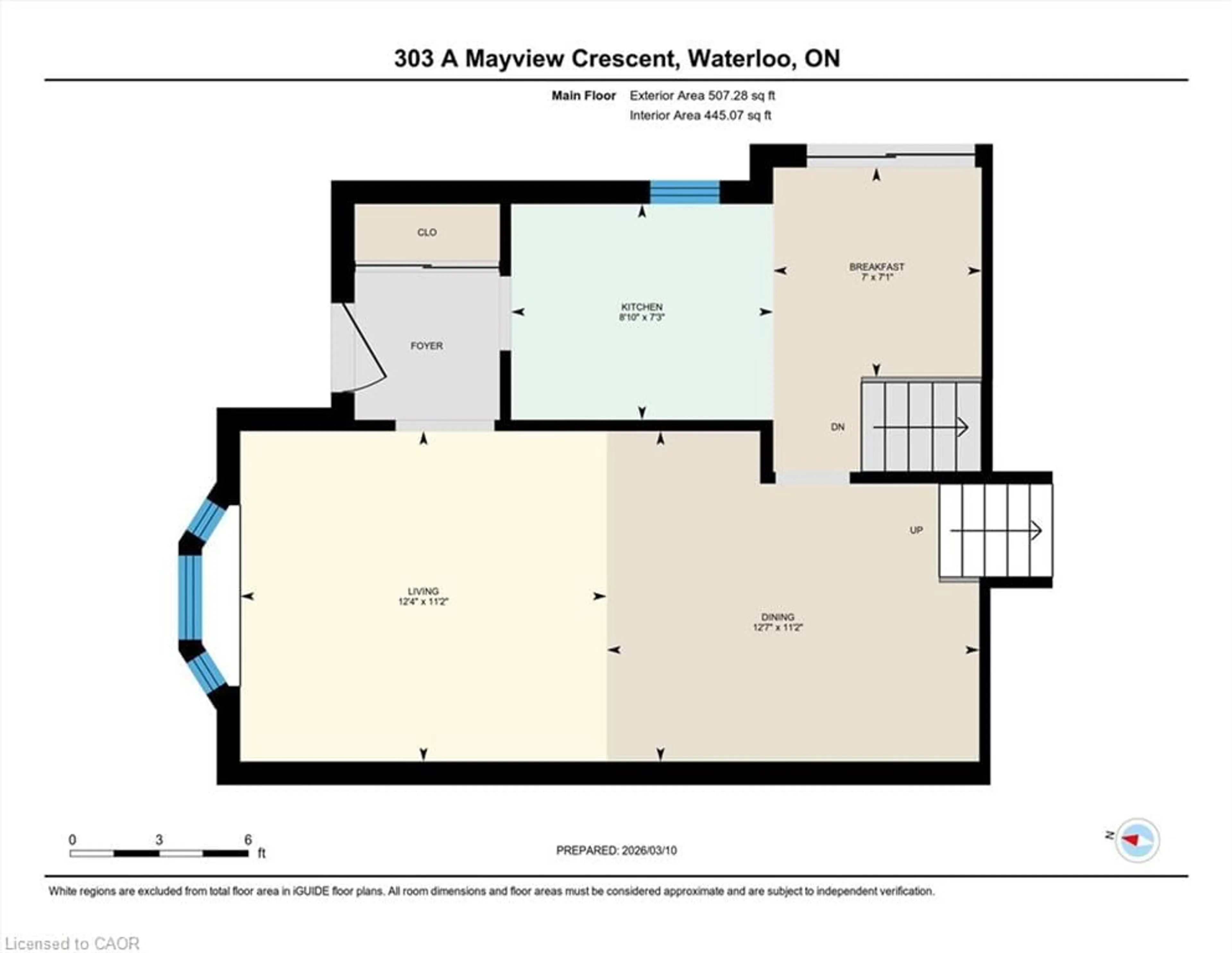 Floor plan for 303 Mayview Cres #A, Waterloo Ontario N2V 1P5