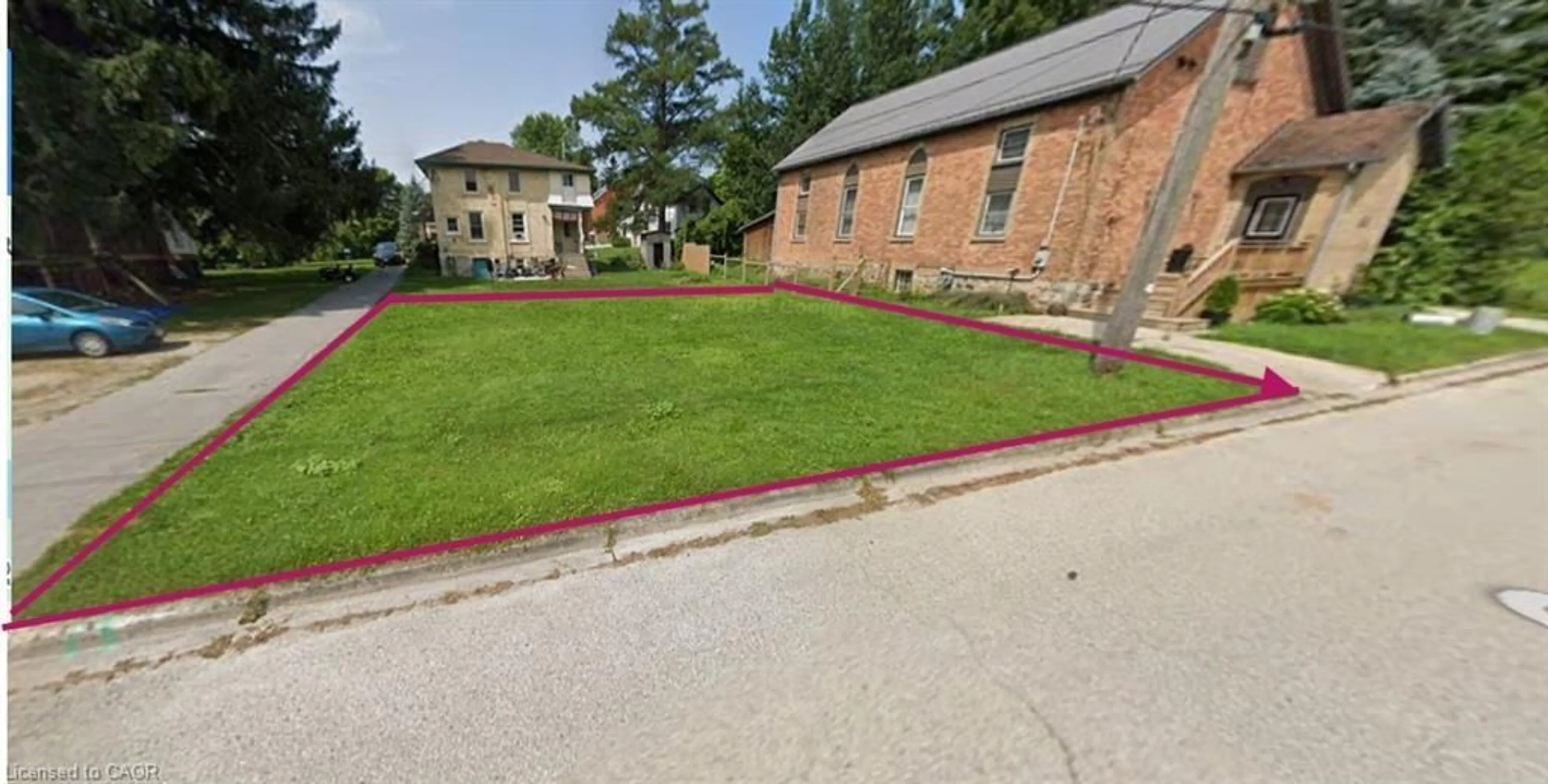 A pic from outside/outdoor area/front of a property/back of a property/a pic from drone, street for 45 1st Ave, Chesley Ontario N0G 1L0