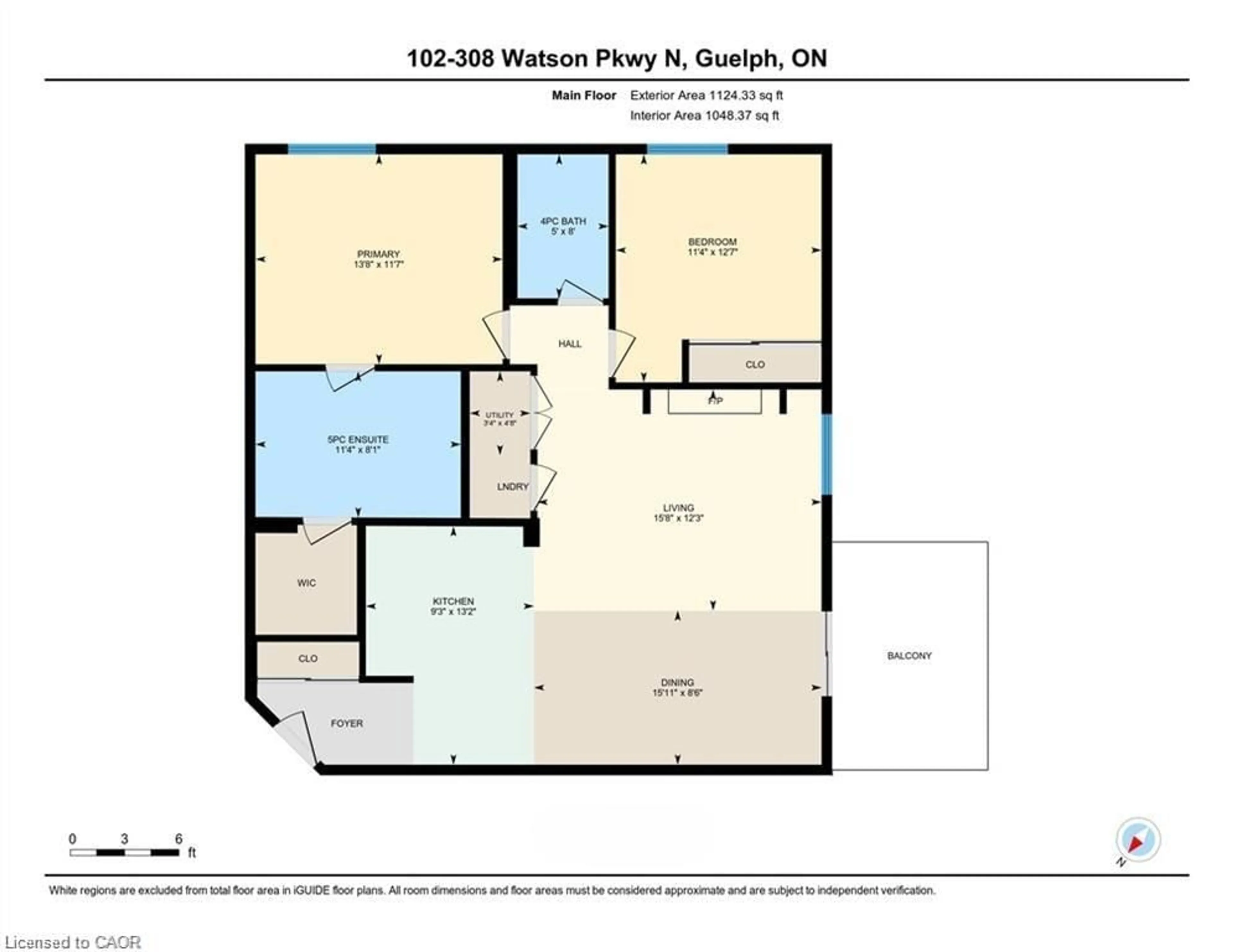 Floor plan for 308 Watson Pky #102, Guelph Ontario N1E 0G7
