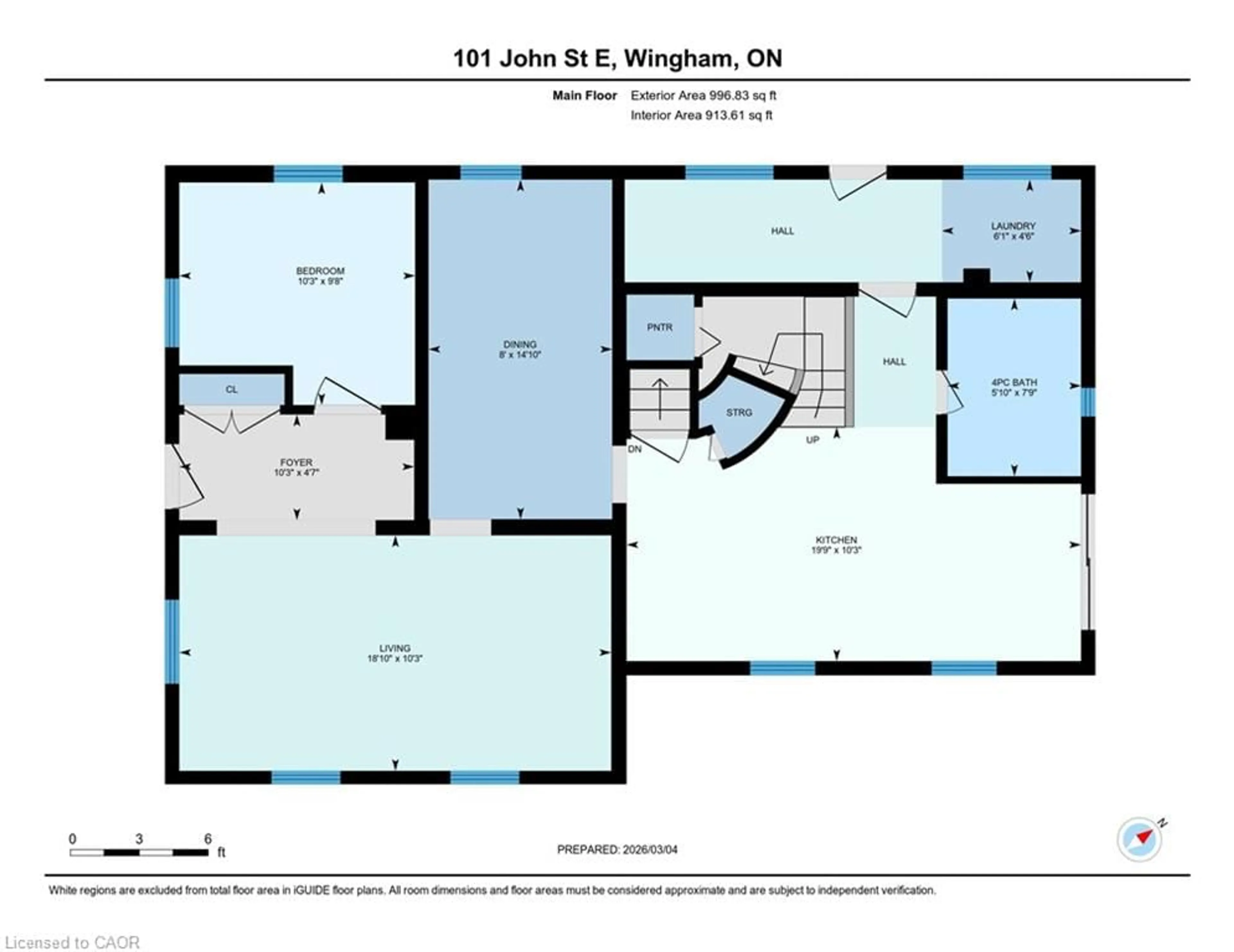 Floor plan for 101 John St, Wingham Ontario N0G 2W0