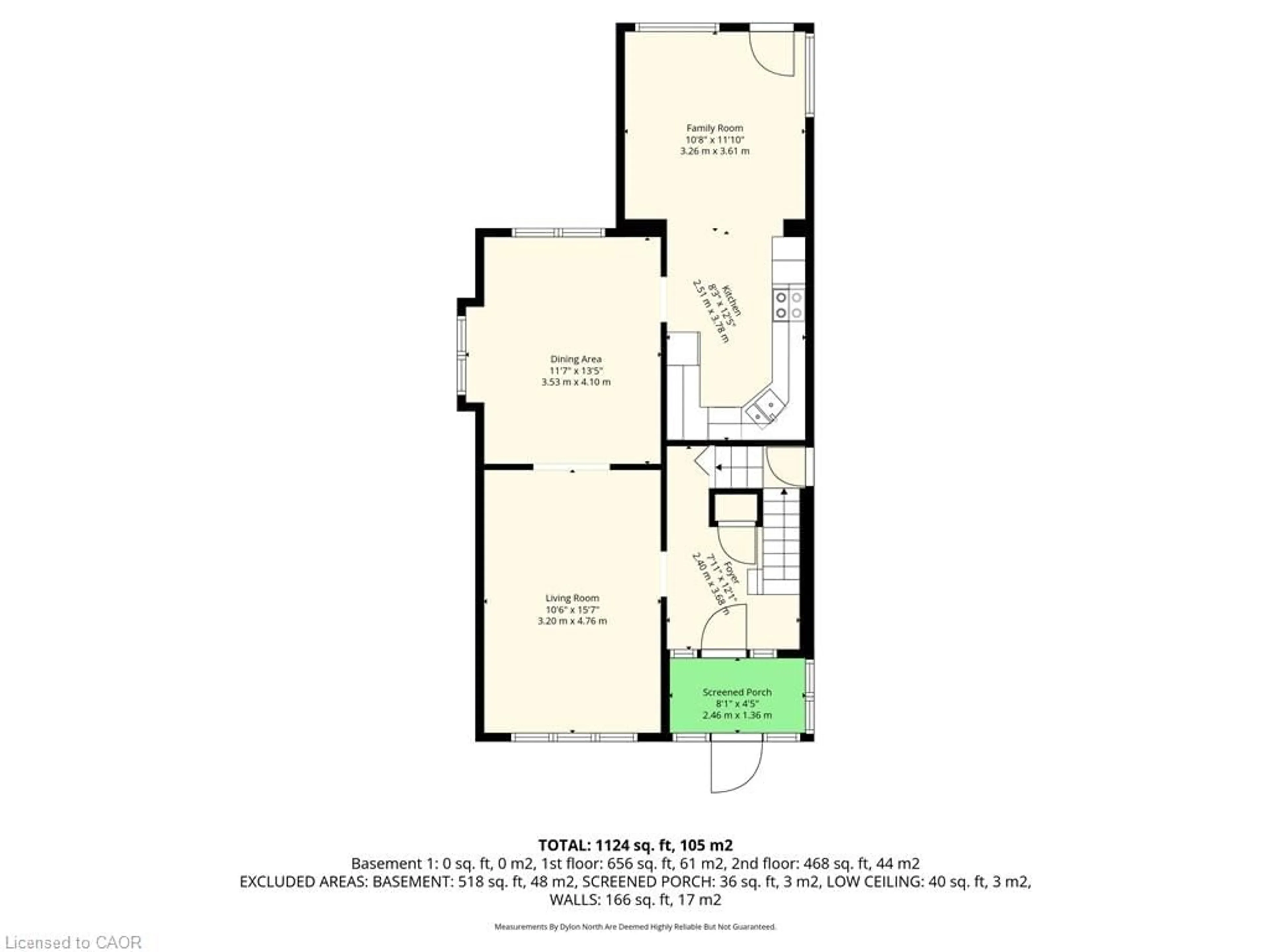 Floor plan for 58 Arnold St, Hamilton Ontario L8S 1R4