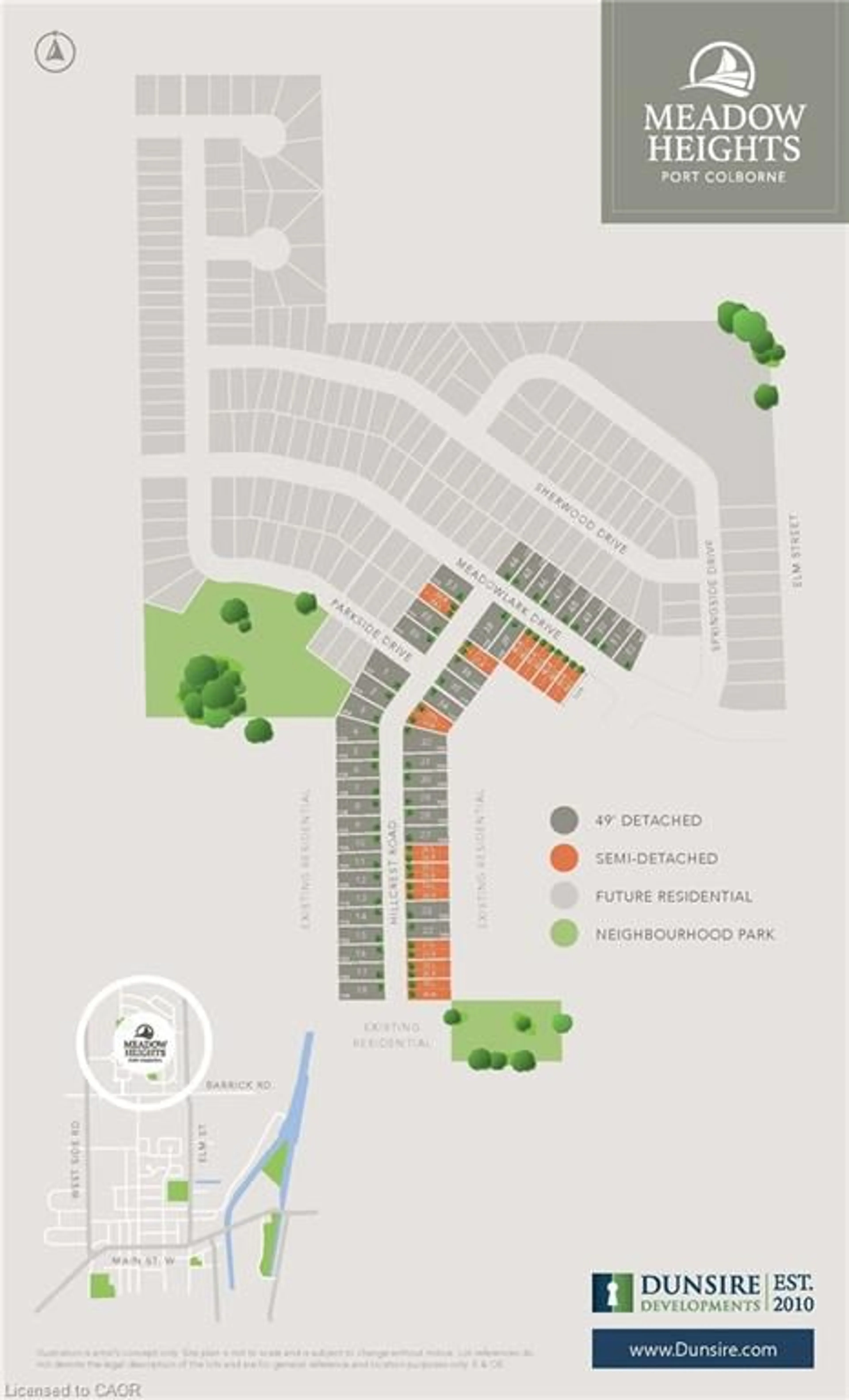 Picture of a map for 34 Meadowlark Dr, Port Colborne Ontario L3K 6E4